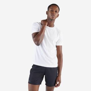 Men Running T-Shirt Breathable, Quick Dry, Kiprun 100 - White