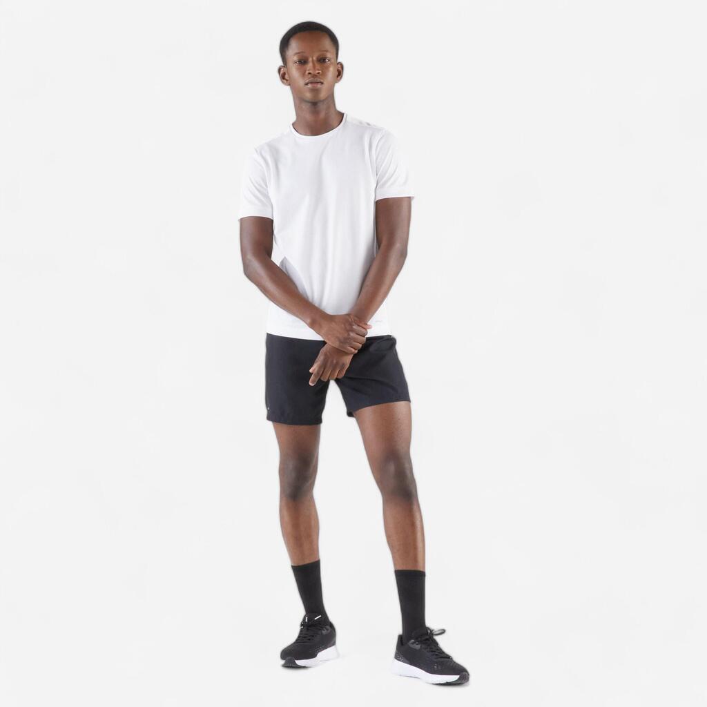T-shirt de running respirant homme - kiprun run 100 dry bleu foncé