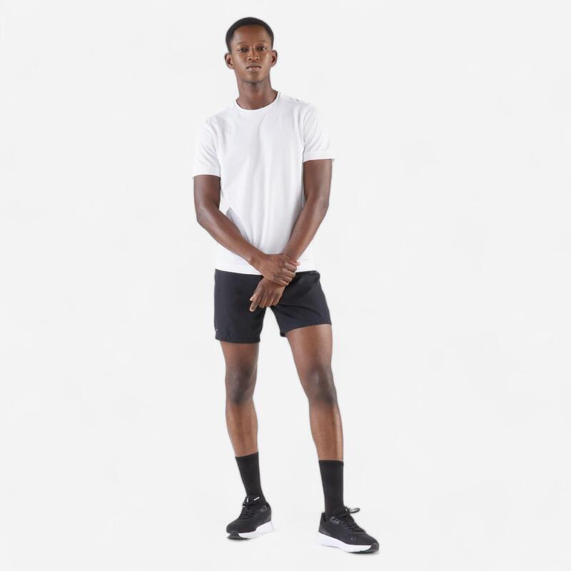 Erkek Beyaz Nefes Alan Spor Tişörtü KIPRUN Dry 100 - Koşu