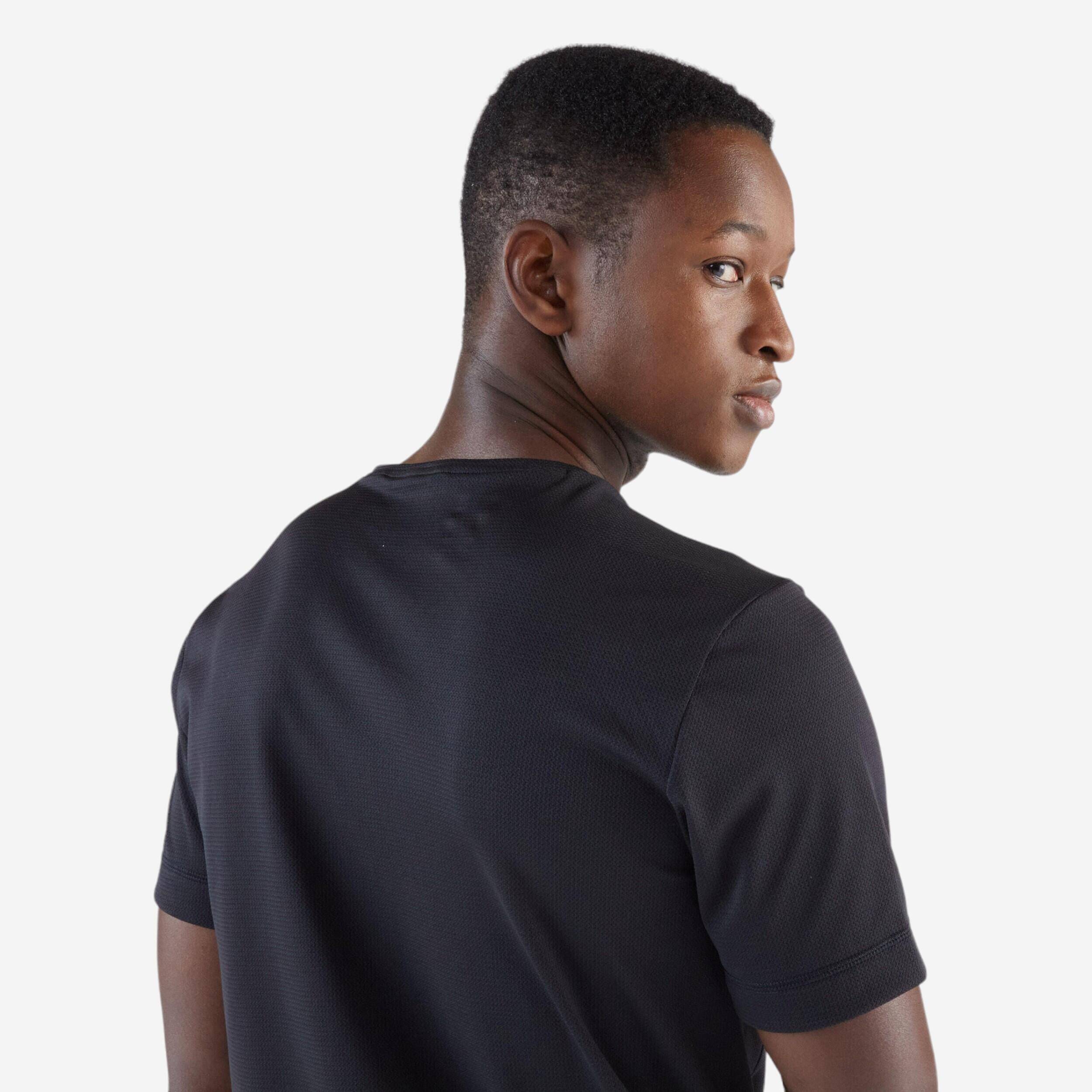 Men Running T-Shirt Breathable, Quick Dry, Kiprun 100 - Black -  5