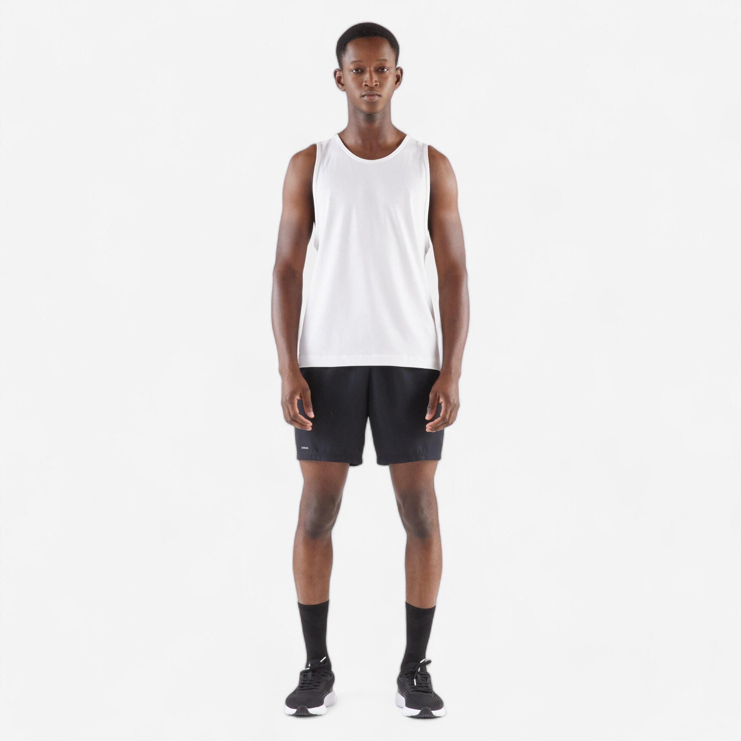 Camiseta esqueleto running Hombre, Kiprun Run 100 blanco 2/4