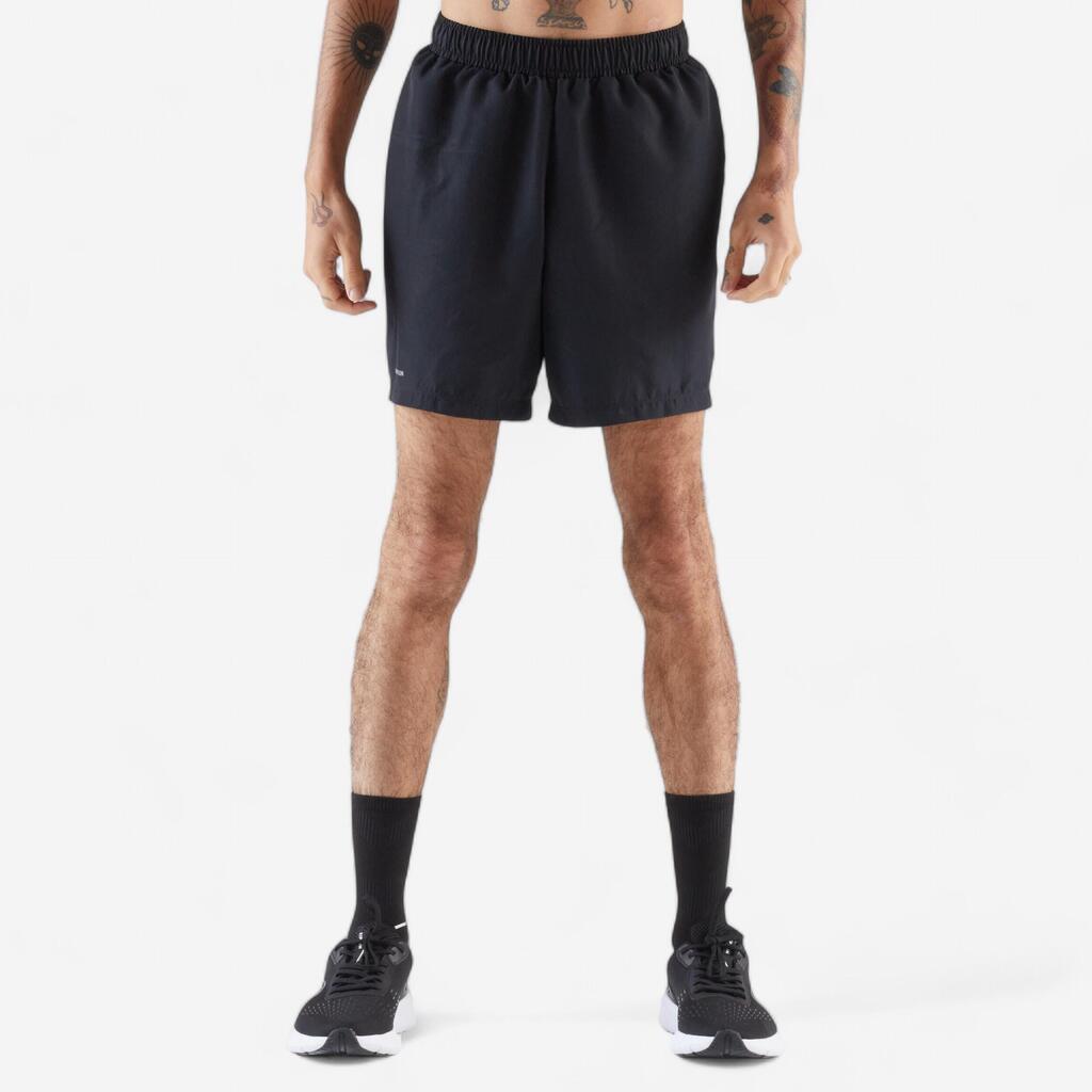 Short de running Homme - KIPRUN Run 100 Gris foncé