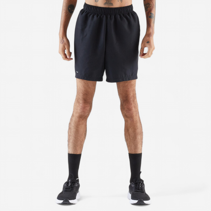 Short de running homme kiprun run 100 noir pour les clubs et