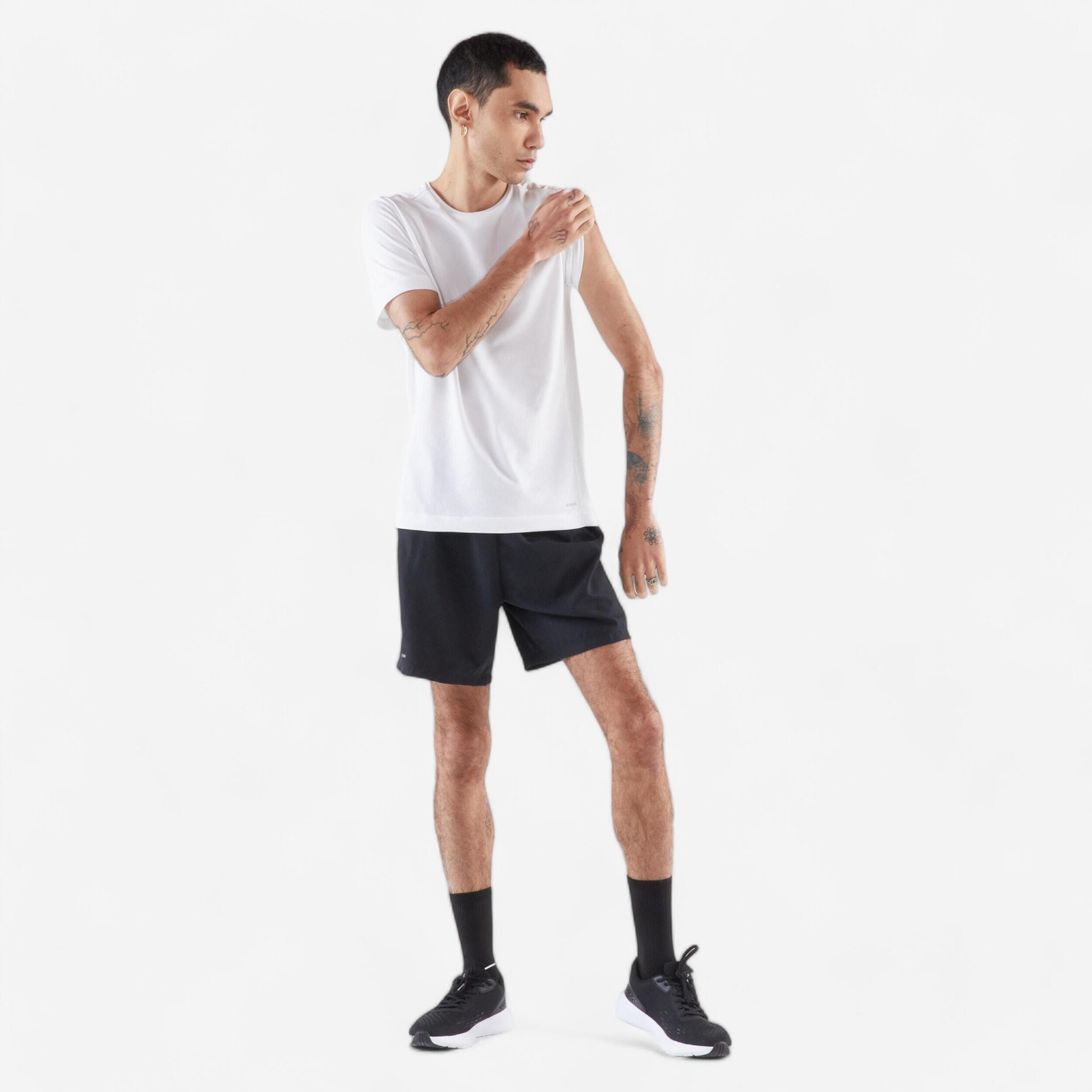 Men Running Shorts Polyester, Quick Dry and Lightweight, Run 100 - Black