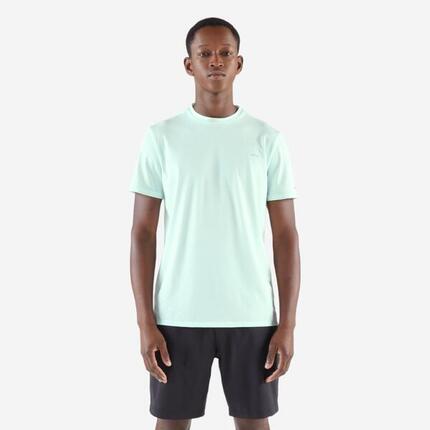 T-shirt de running respirant Homme - KIPRUN Run 500 Dry Vert foncé grisé