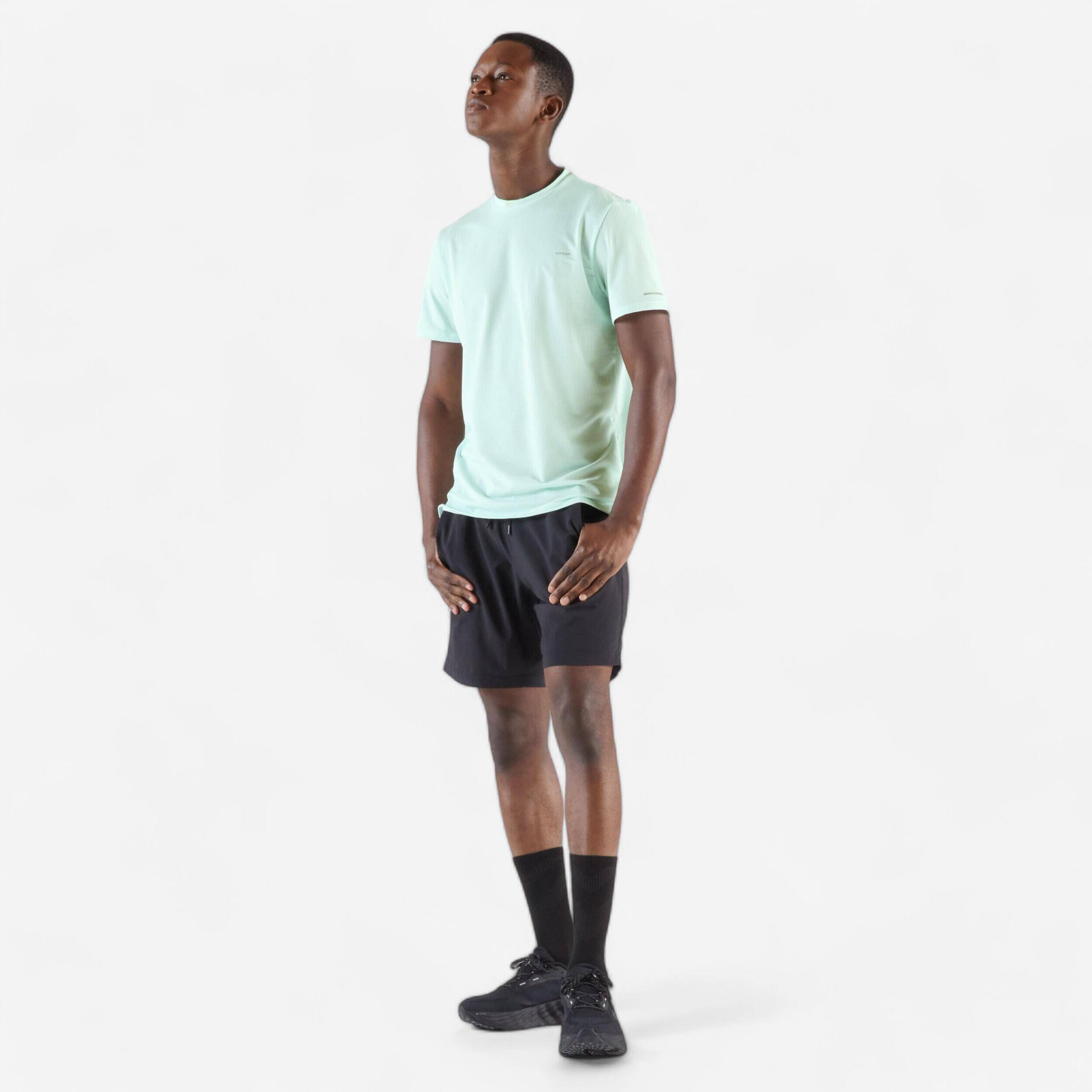 Men's Breathable Running T-Shirt Run 500 dry - Delicate Green -  2