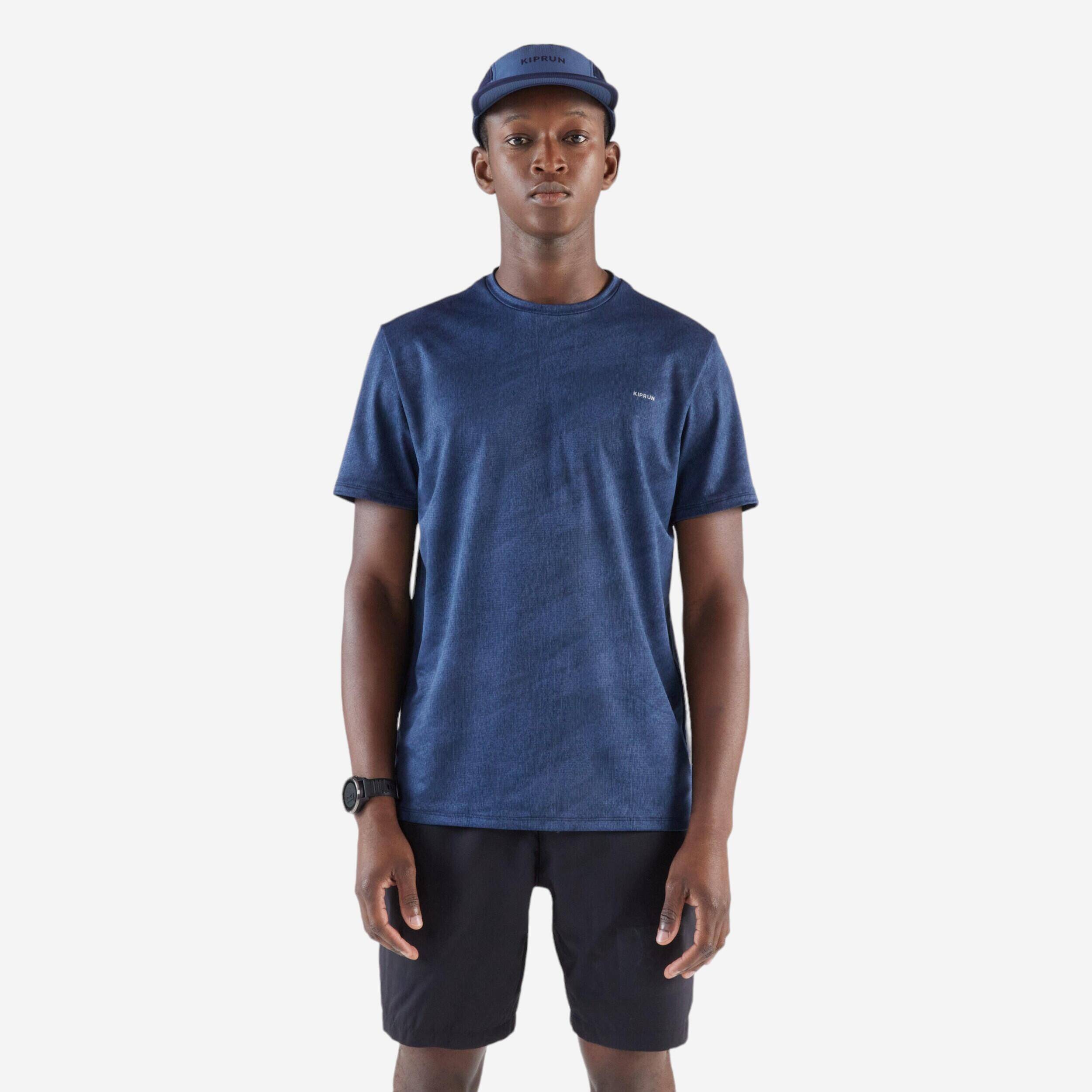 Men's Breathable Running T-shirt  Run500 Dry - Asphalt blue -  1