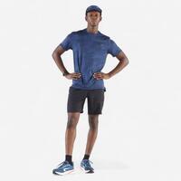 T-shirt running respirant Homme,  Kiprun Run 500 bleu noir