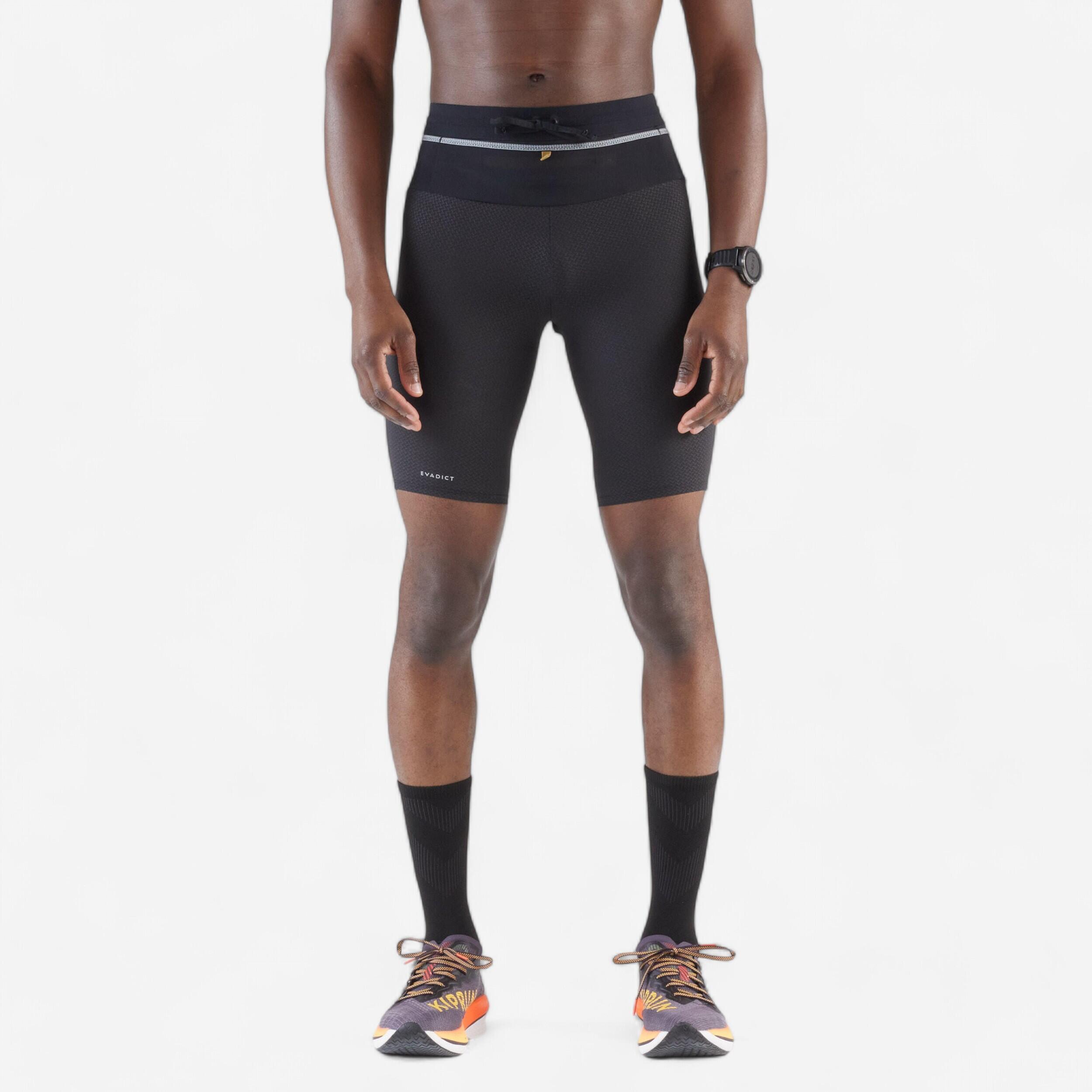 Men's Trail Running Tights - Black - KIPRUN