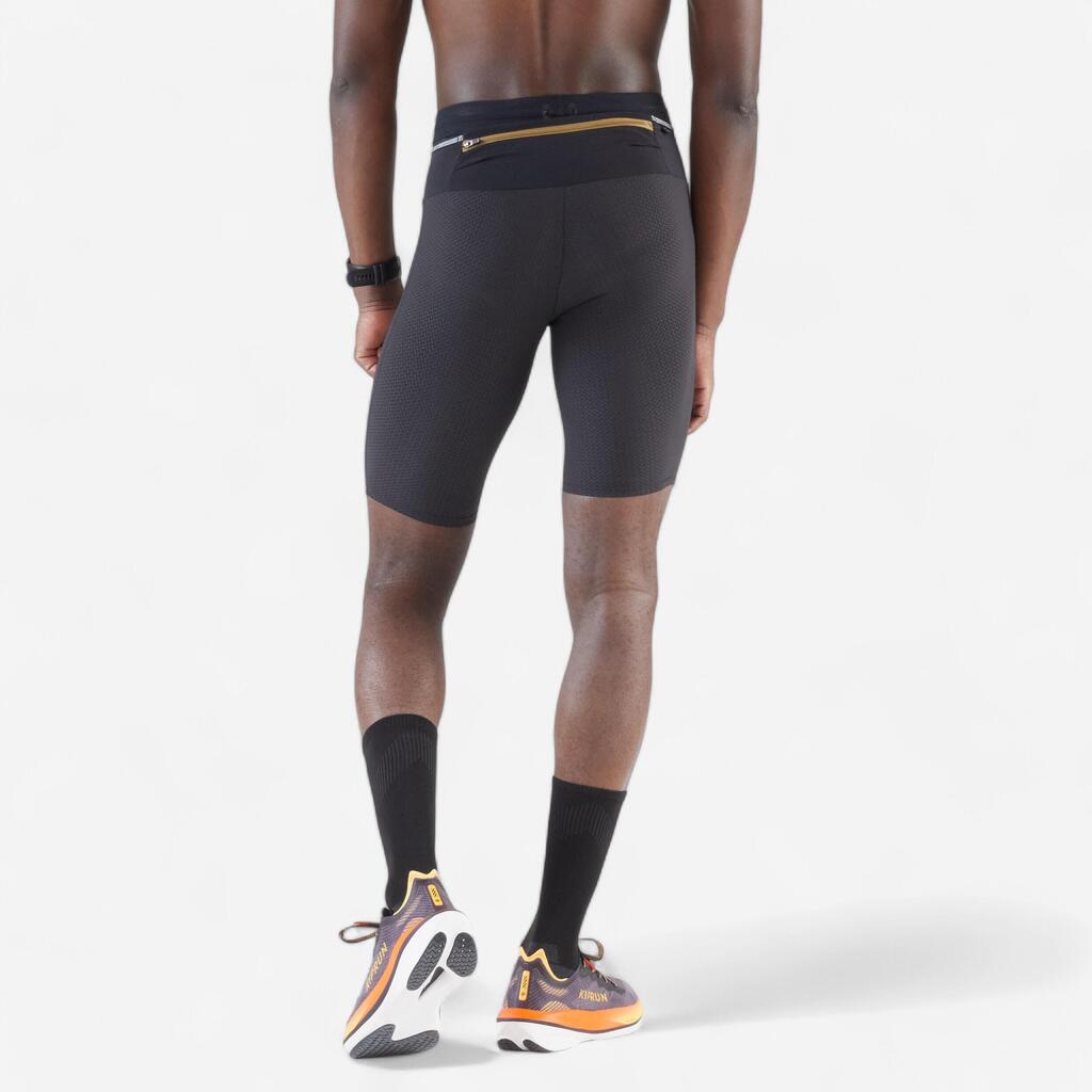 Men's Long Distance Running/Trail Tight Shorts - KIPRUN Run 900 Ultra - Black