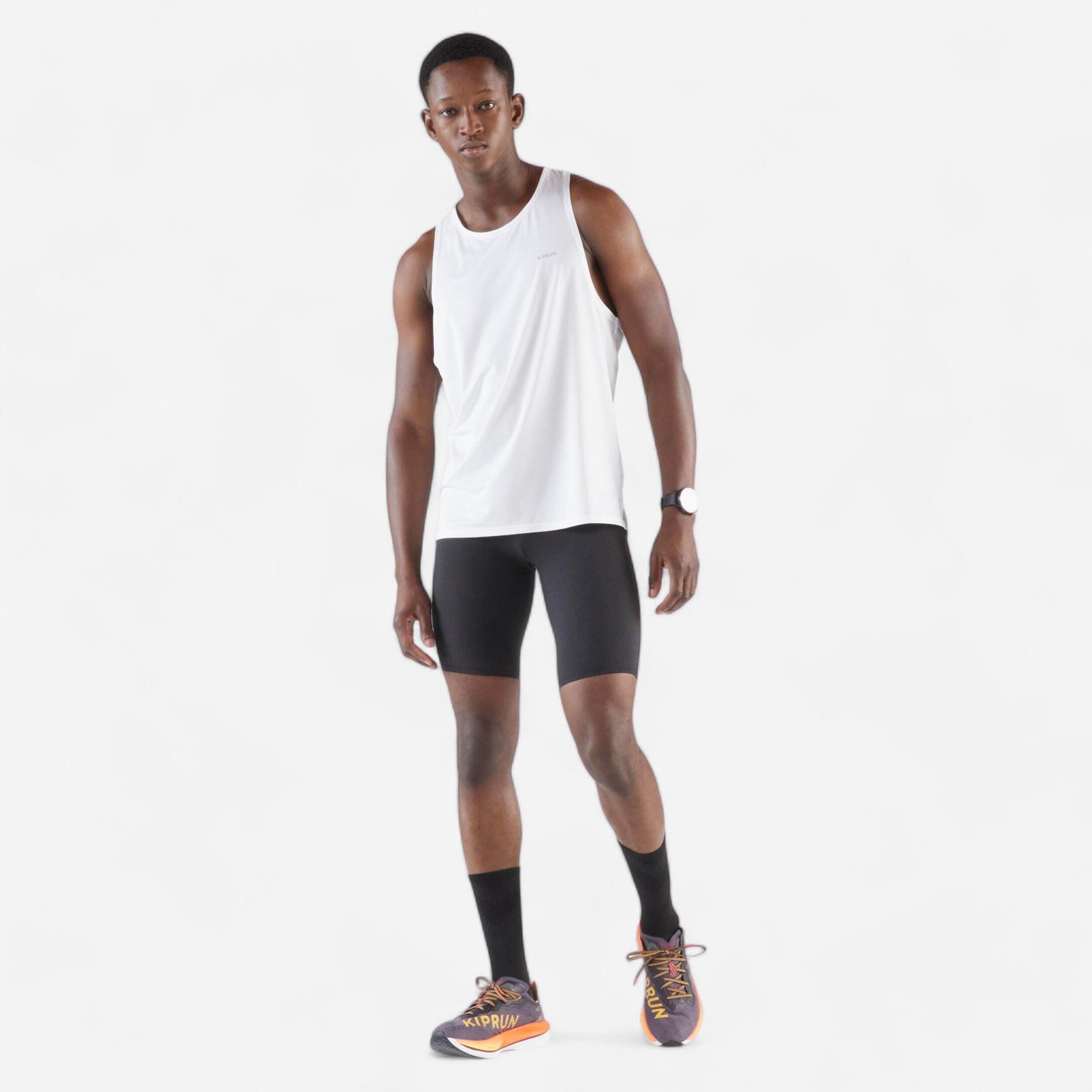 Korte tight voor trail running heren Emboss zwart brons 3/8