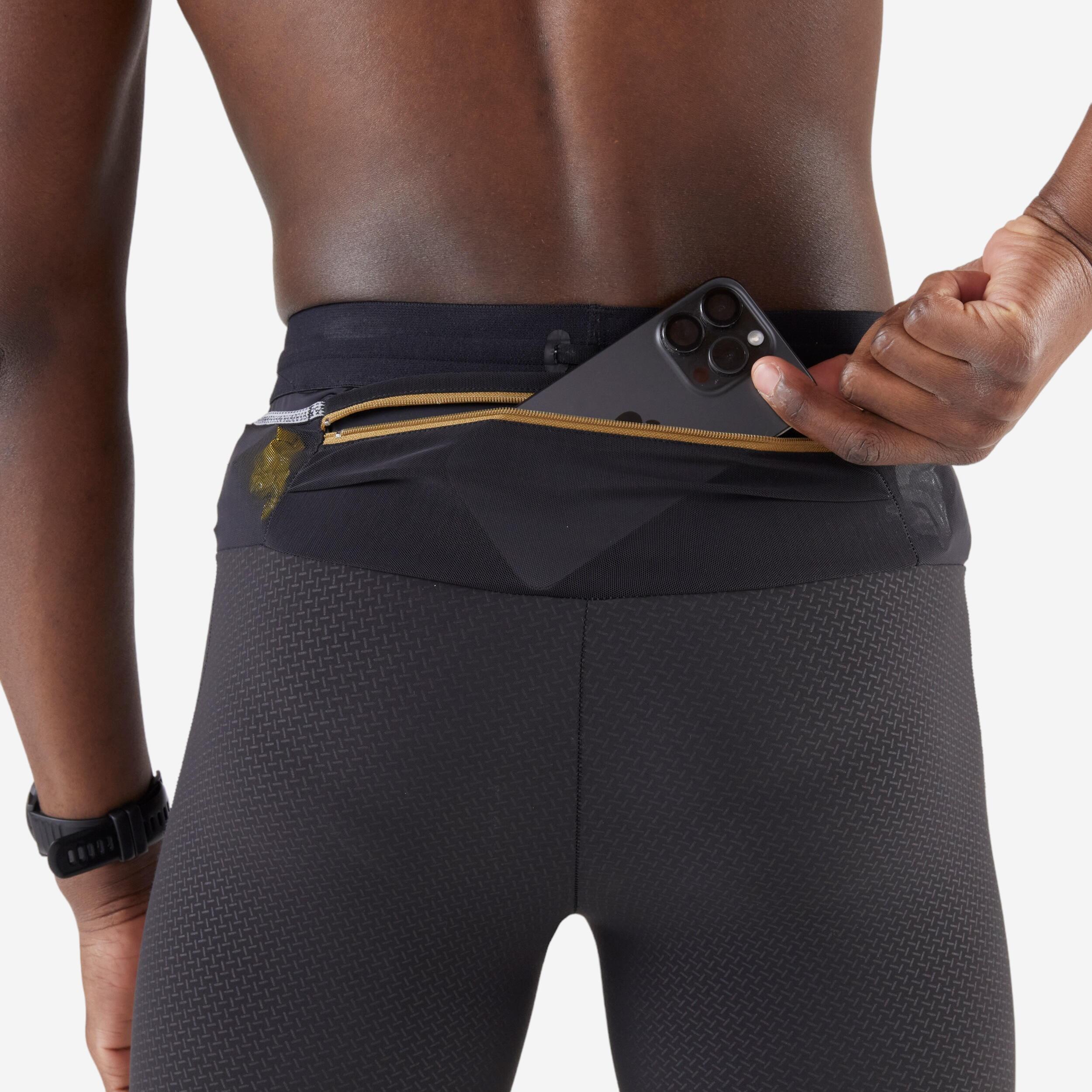 Men's Trail Running Tights - Black - KIPRUN