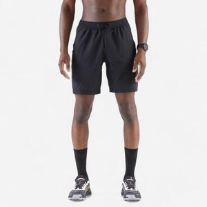 Pantalón corto running transpirable Hombre Dry+ negro