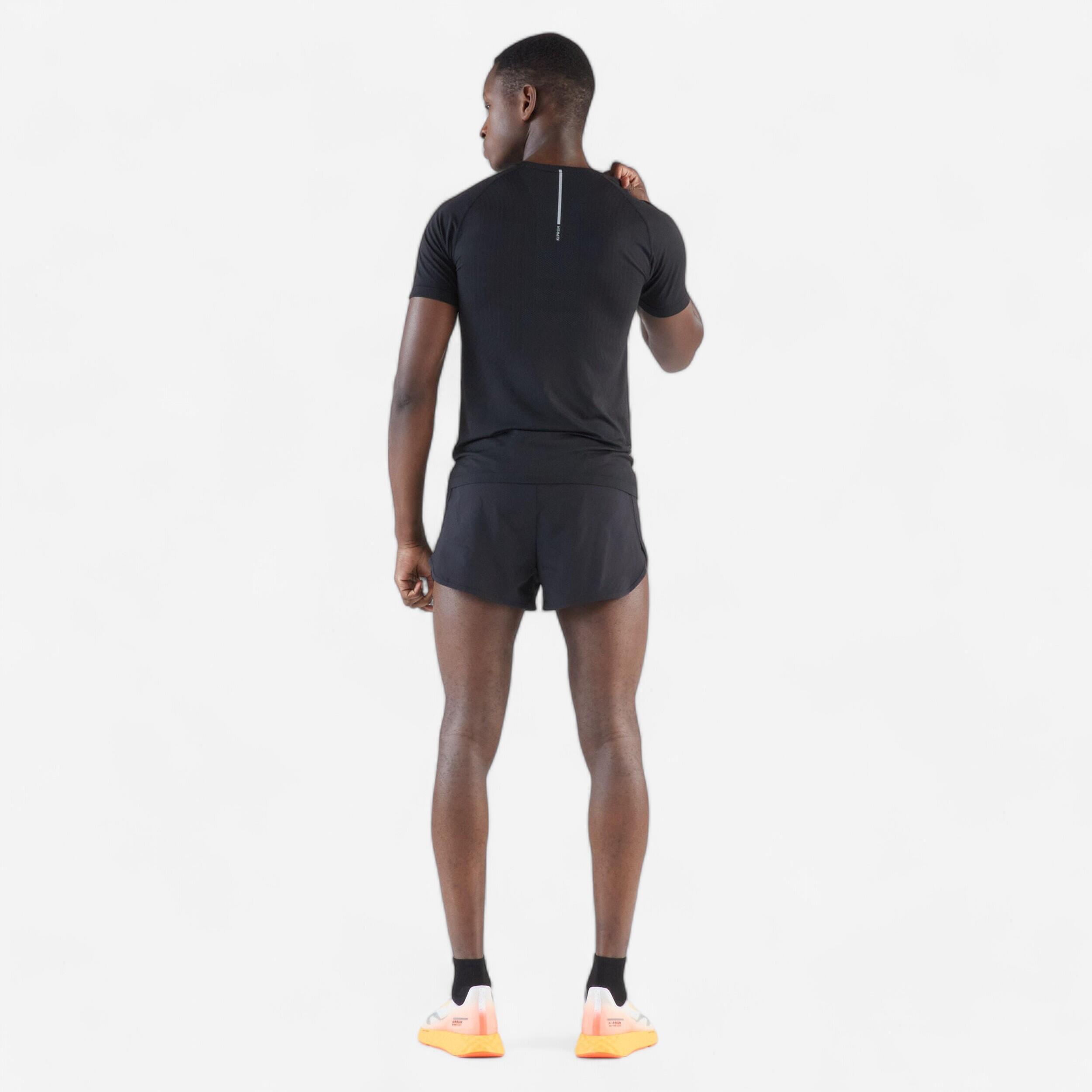 Men's KIPRUN Run 500 Comfort Split Running Shorts - Black