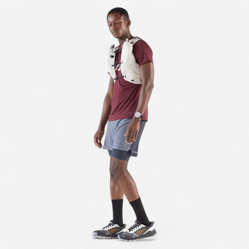 Sac trail running 10l mixte beige vendu avec poche à eau 1L - KIPRUN BAG 900
