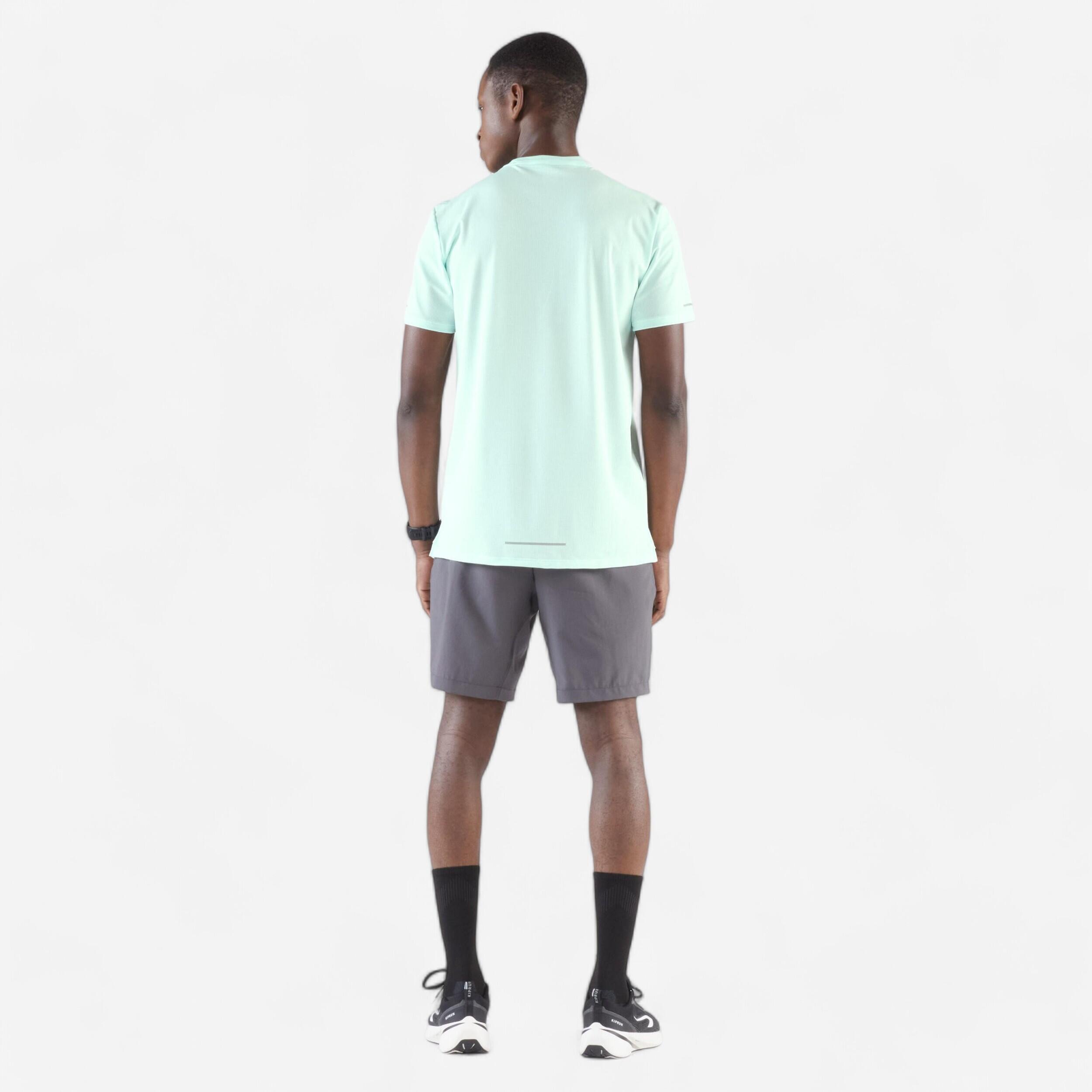 Men's Breathable Running Shorts 2-in-1 - Run 500 Dry Grey - KALENJI