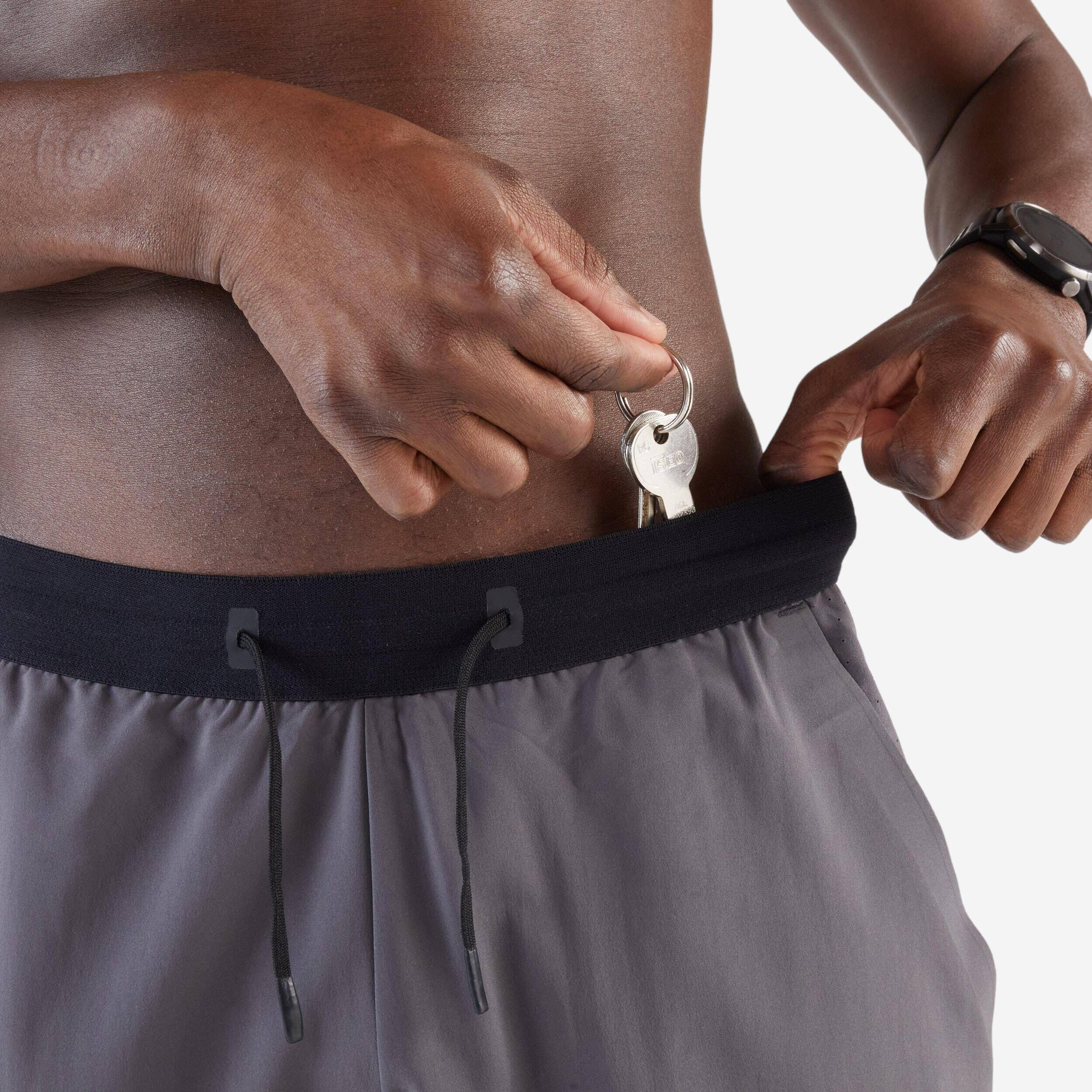 Men's Breathable Running Shorts - KIPRUN Run 500 Dry - Grey -  5