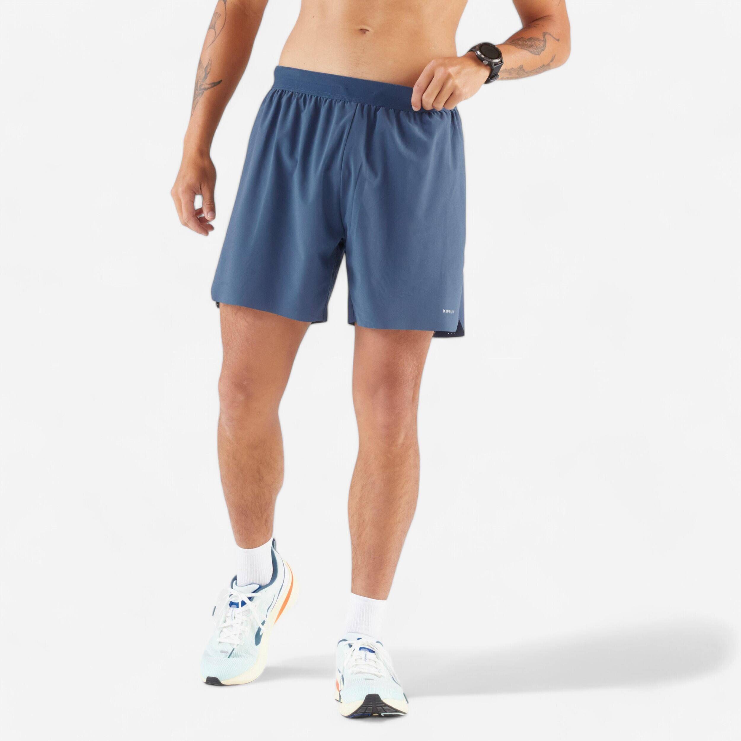 Men's Comfortable Running Shorts Run 500 - Abyss blue