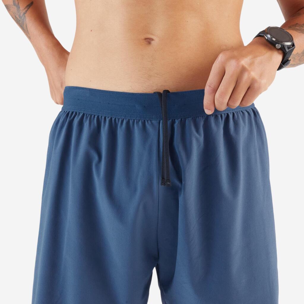 Short de running Homme - KIPRUN Run 500 Confort bleu abysse