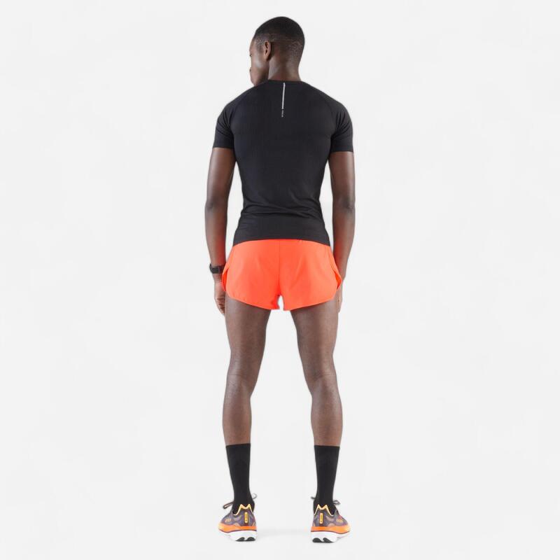 Short de running homme - kiprun run 500 confort split Orange