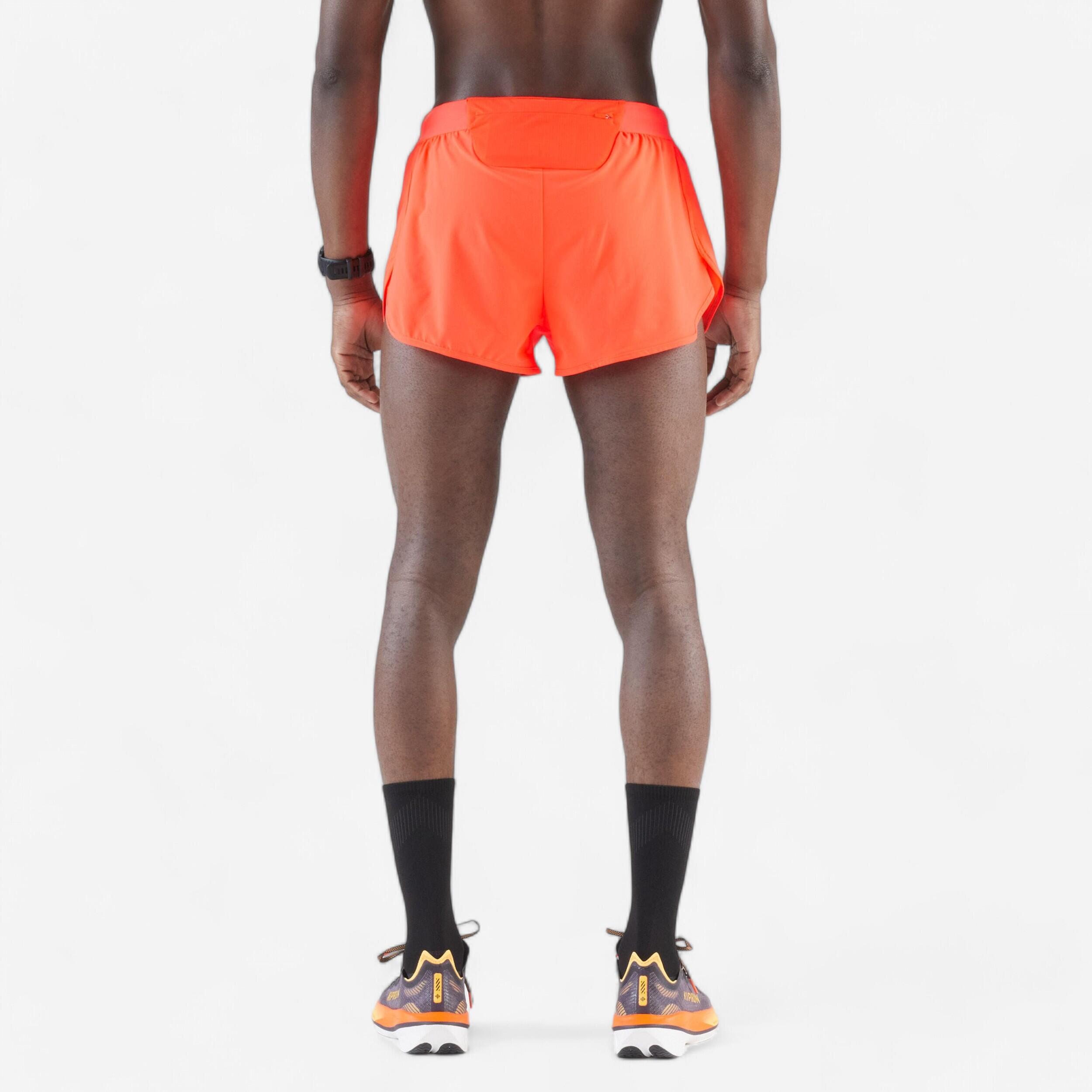 Men's Running Shorts Split Comfort - Run 500 Orange - KIPRUN