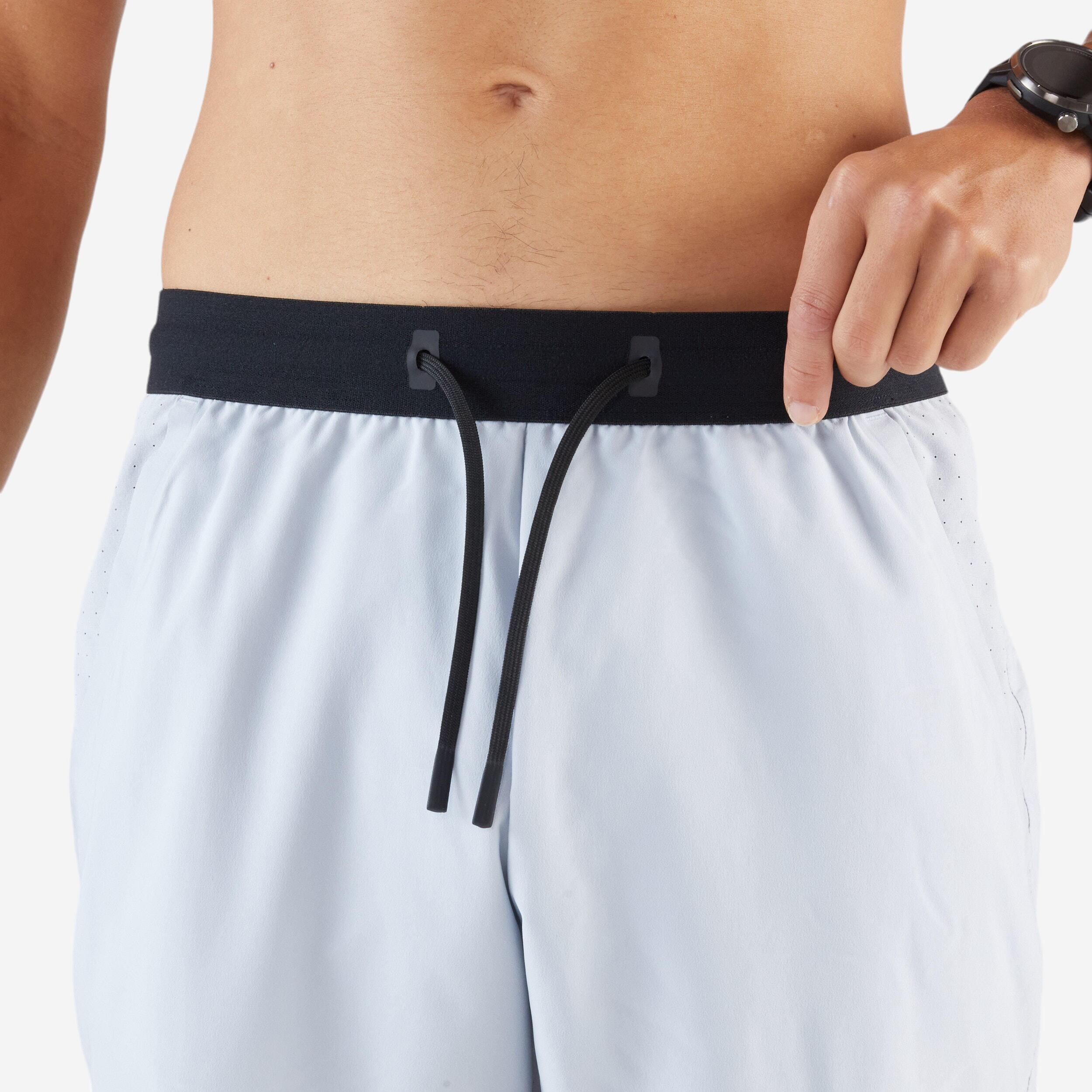 Men's Running Shorts Run 500 Dry  - silver grey