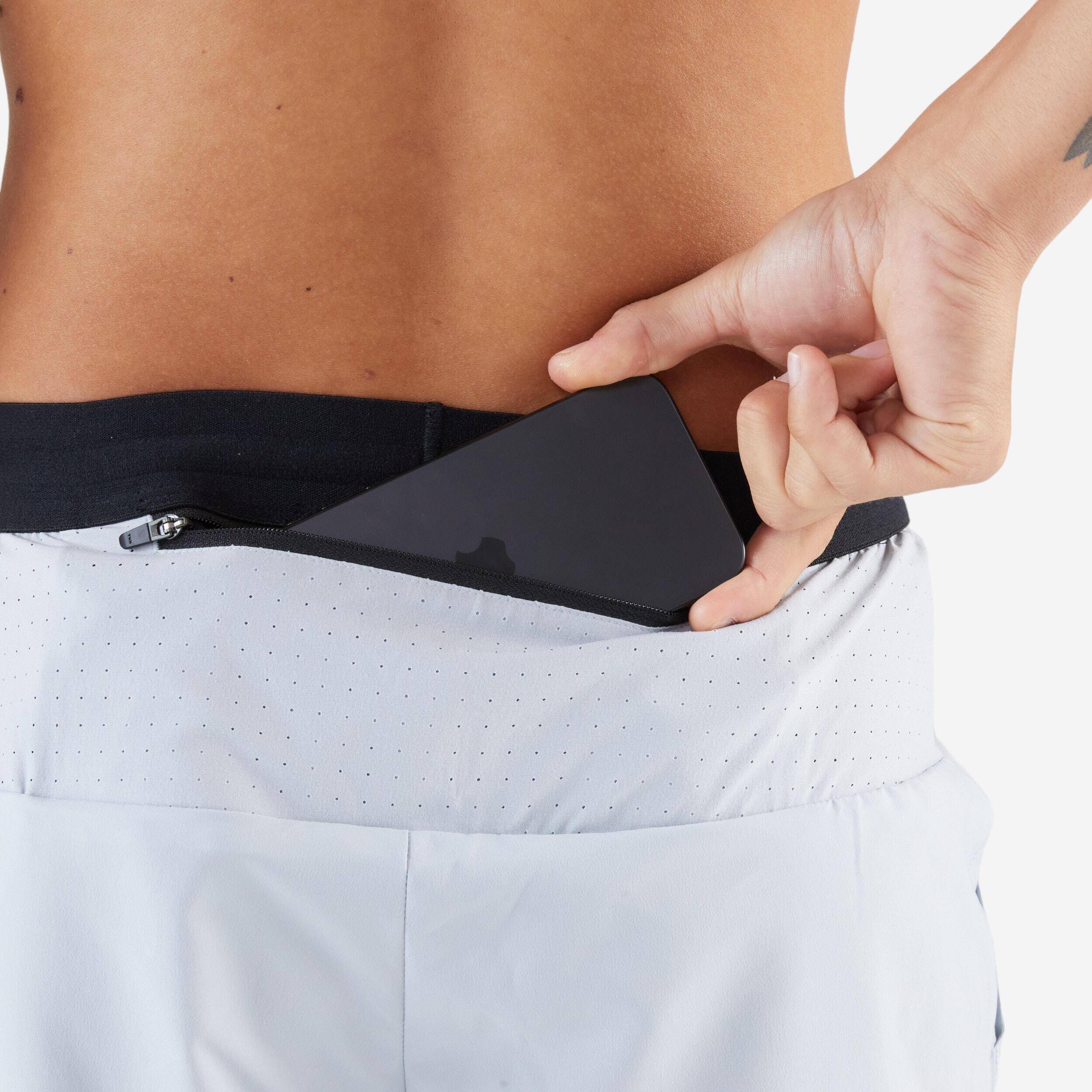 Men's Running Shorts Run 500 Dry  - silver grey -  5