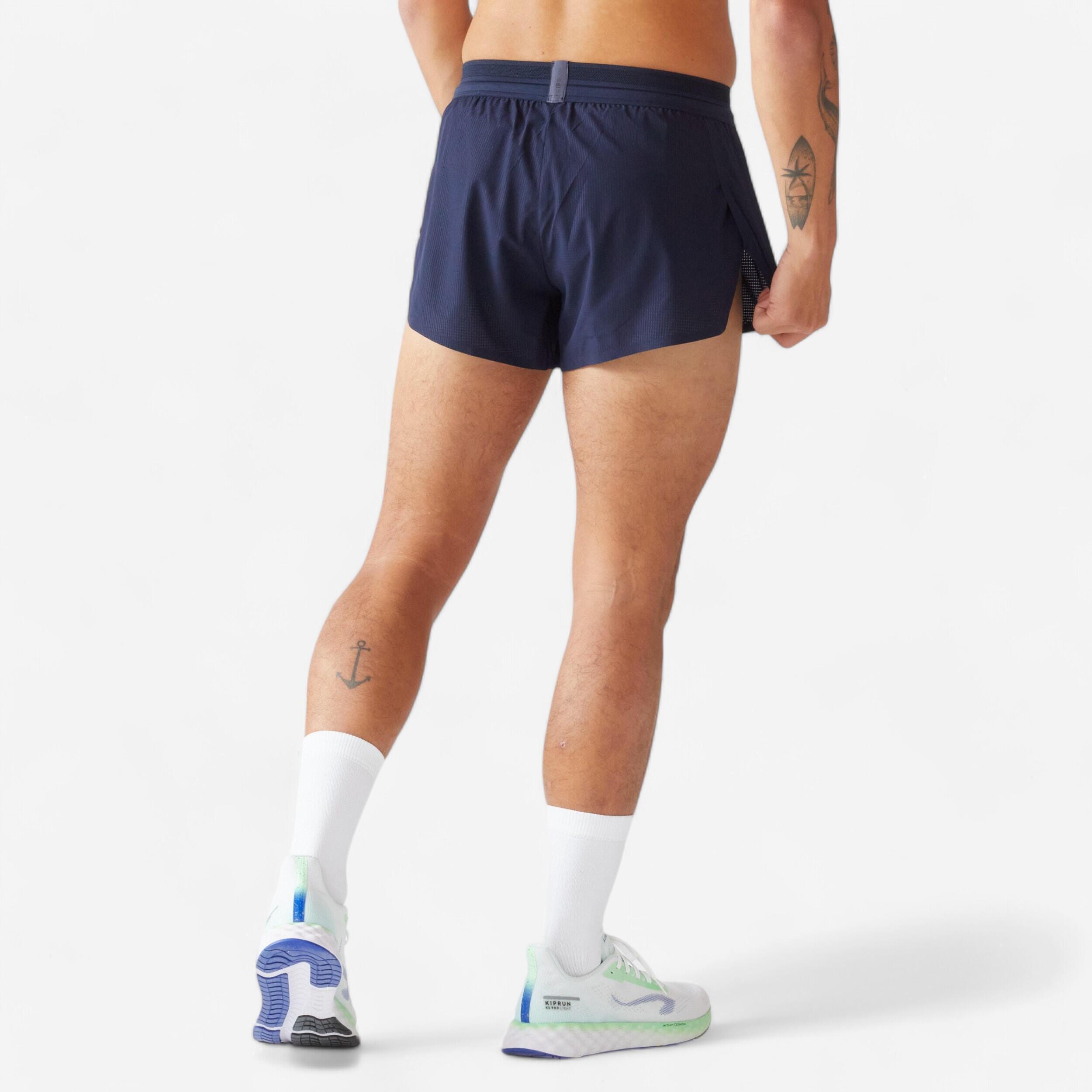 Men's Running Breathable Shorts Run 900 Slip - Asphalt Blue