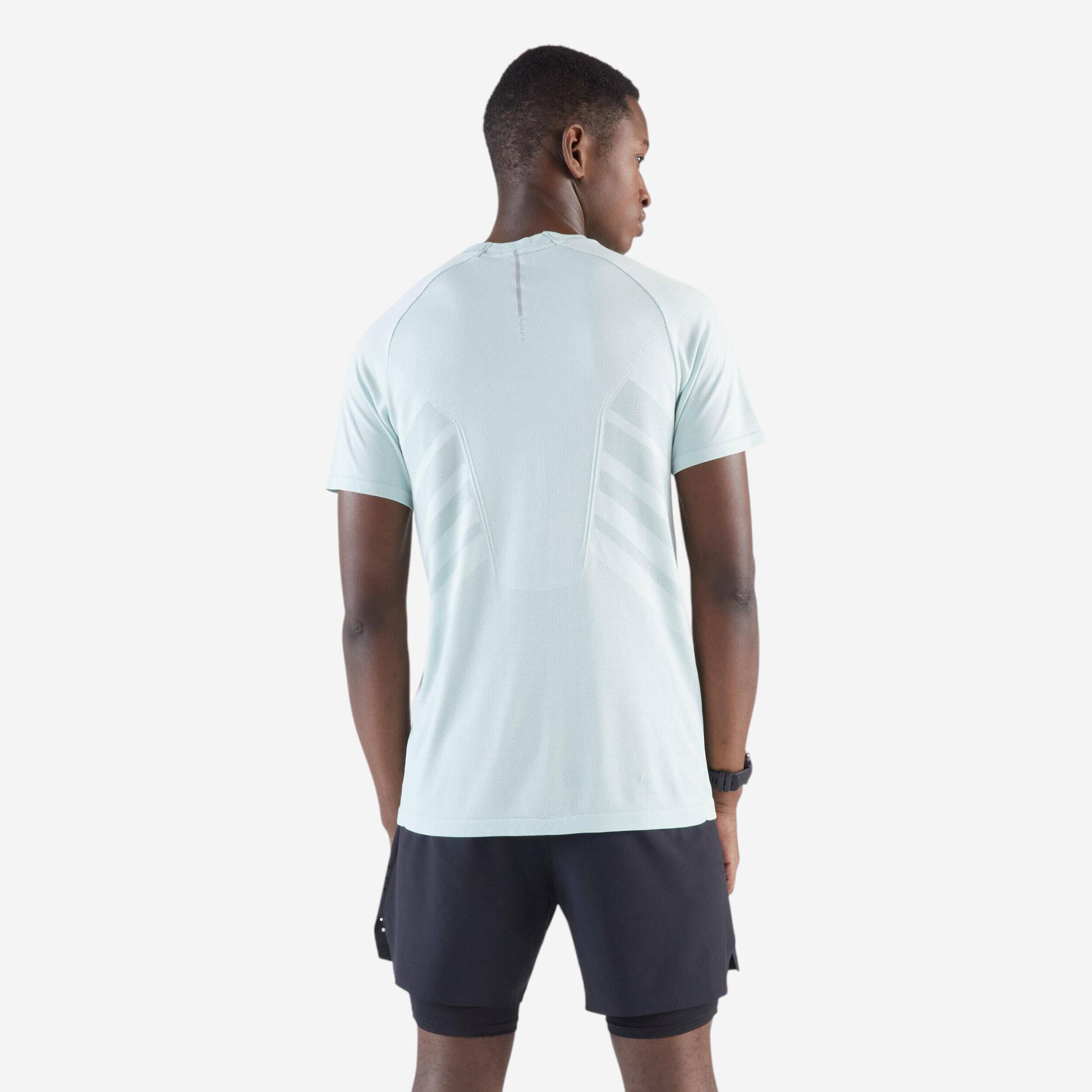 Men's Run T-Shirt Cotton 500 Essentials- Green -  3