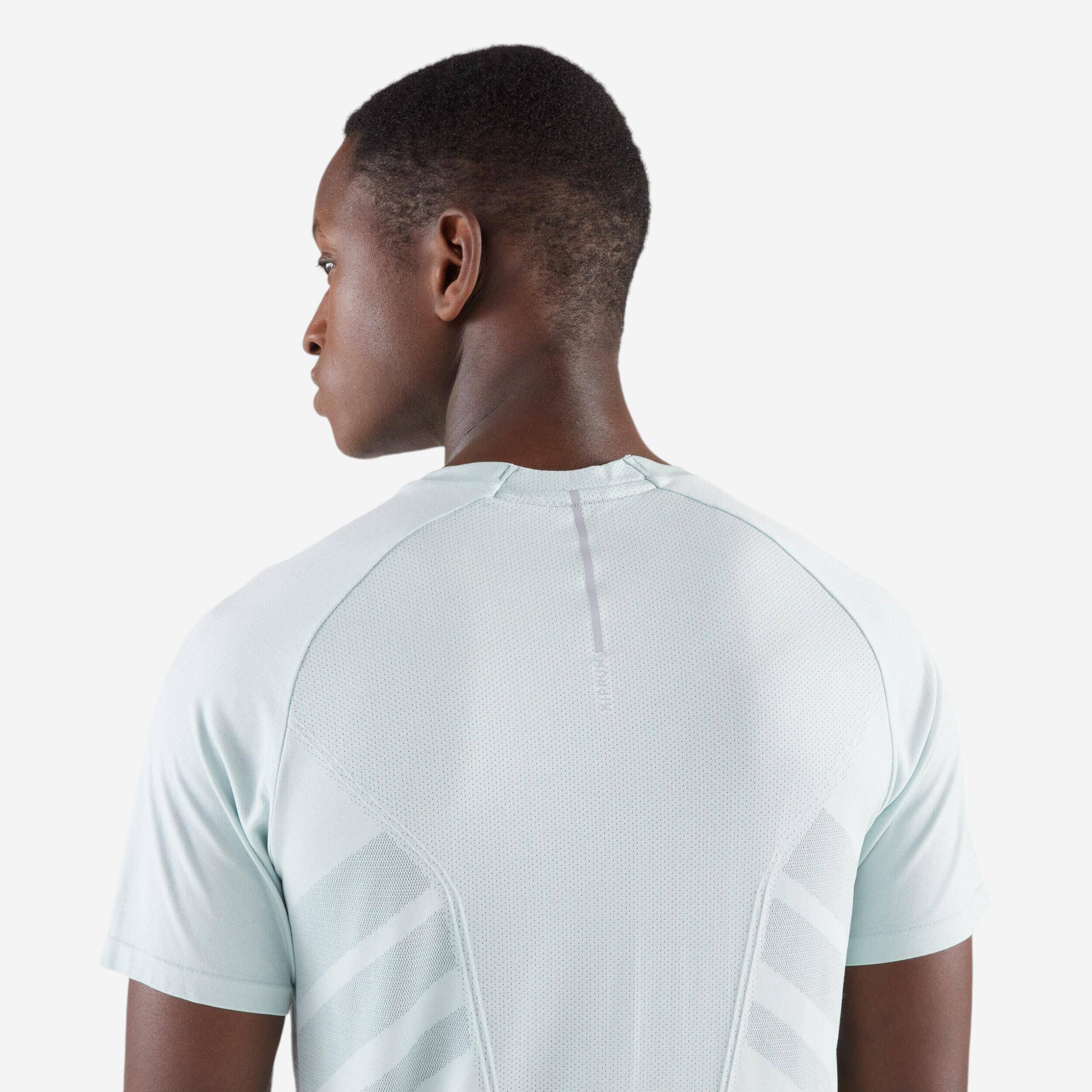 Men's Run T-Shirt Cotton 500 Essentials- Green -  5