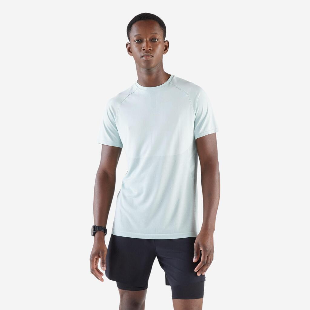 T-shirt de running sans coutures homme - kiprun run 500 confort vert