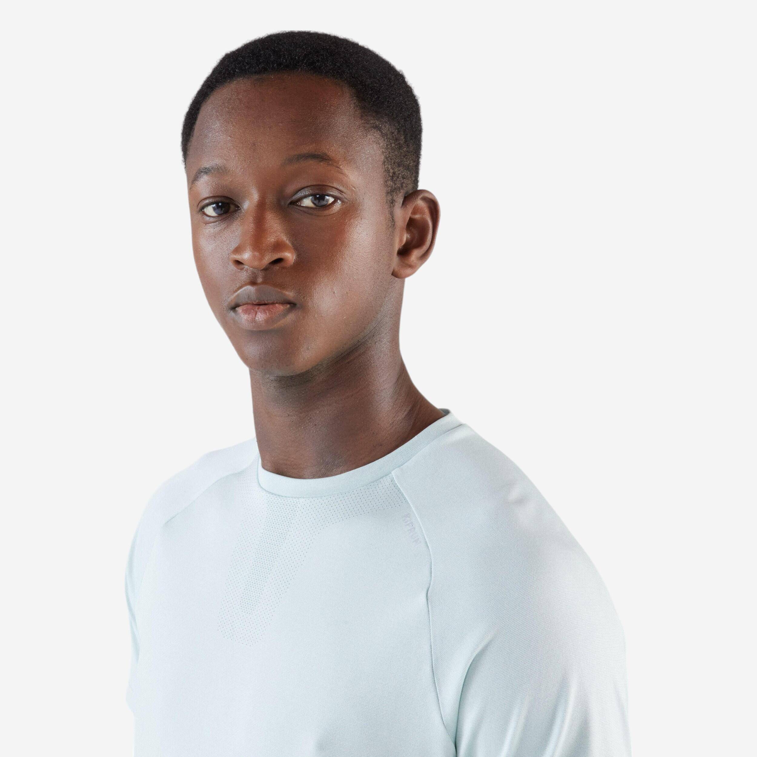 Men's Run T-Shirt Cotton 500 Essentials- Green -  4