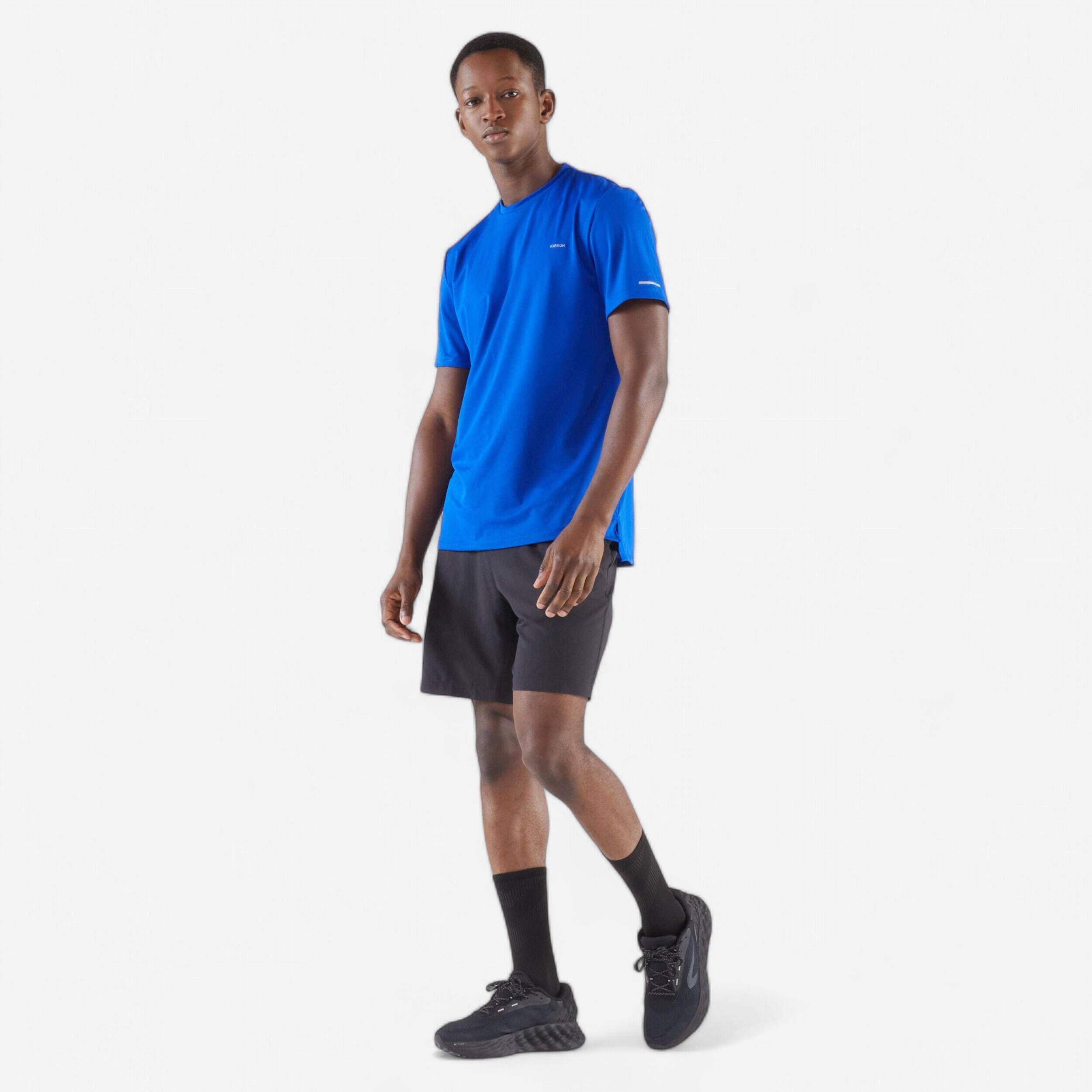 Men's Breathable Running T-shirt KIPRUN Run 500 Dry - Blue -  2