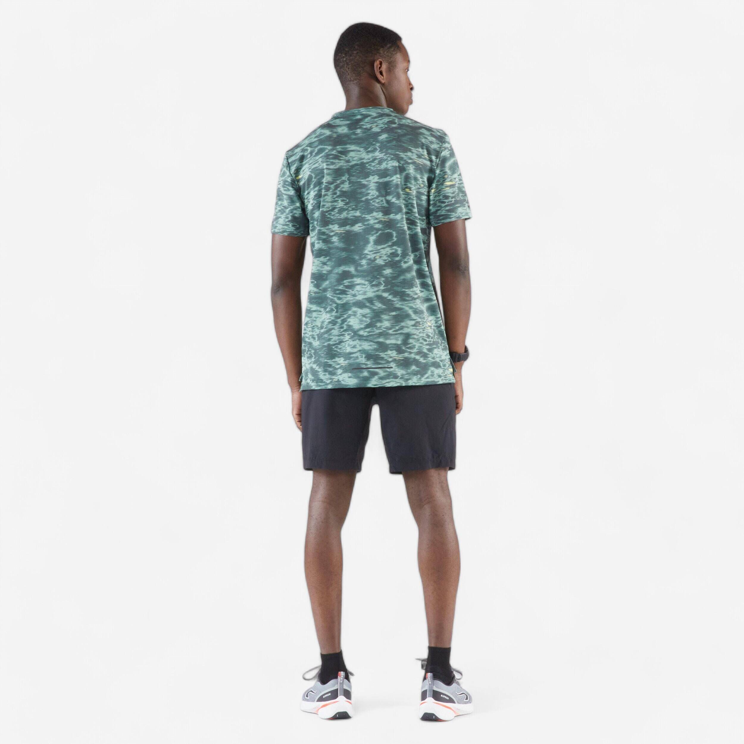 Men's breathable running T-shirt  Run 500  - Frozen Green -  5