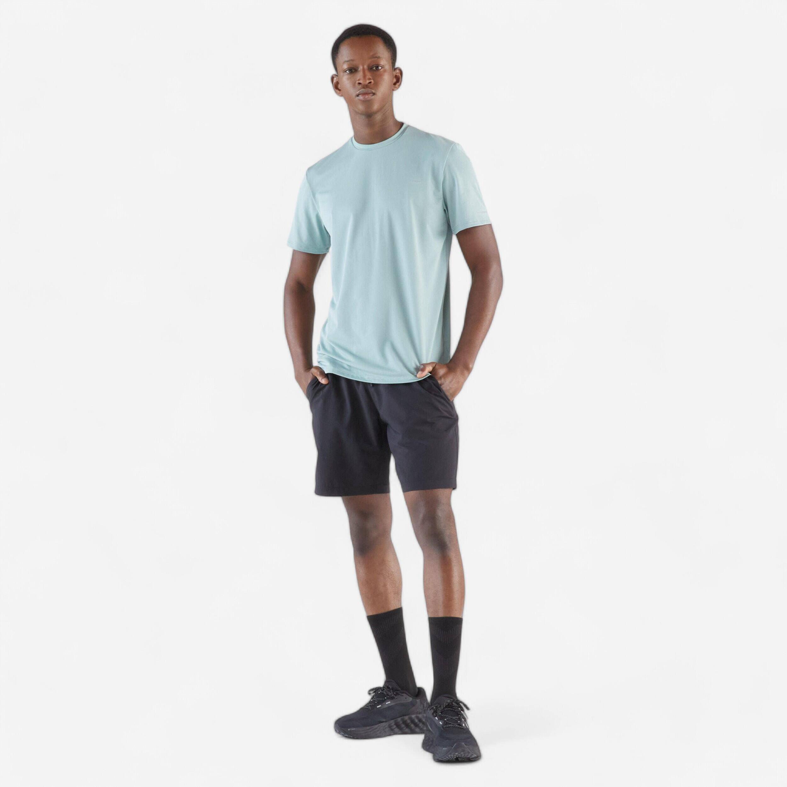 Men's Running Breathable T-Shirt Run 500 dry - Frozen Green -  3