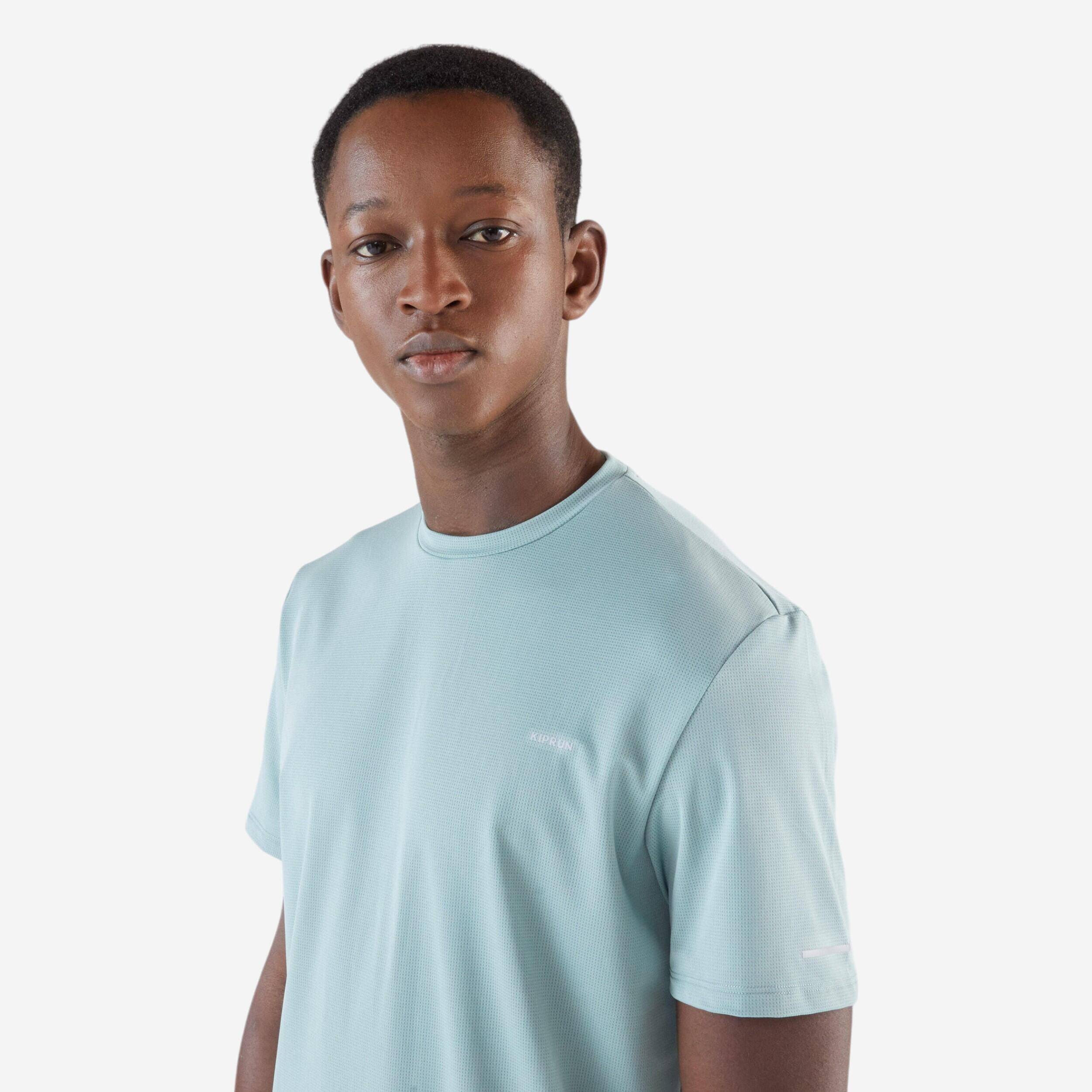 Men's Running Breathable T-Shirt Run 500 dry - Frozen Green -  5
