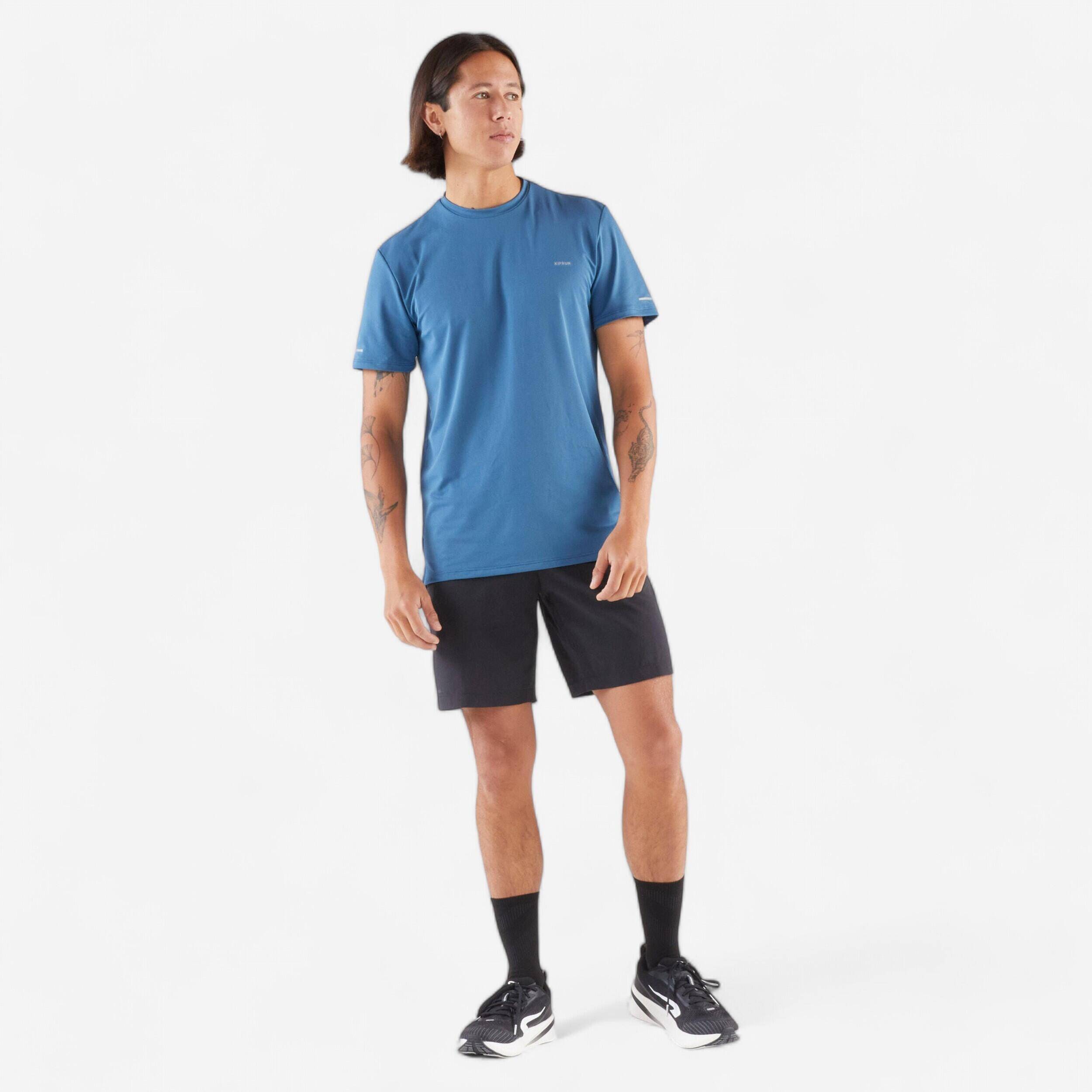 Men's Breathable Running T-Shirt Run 500- Blue -  2