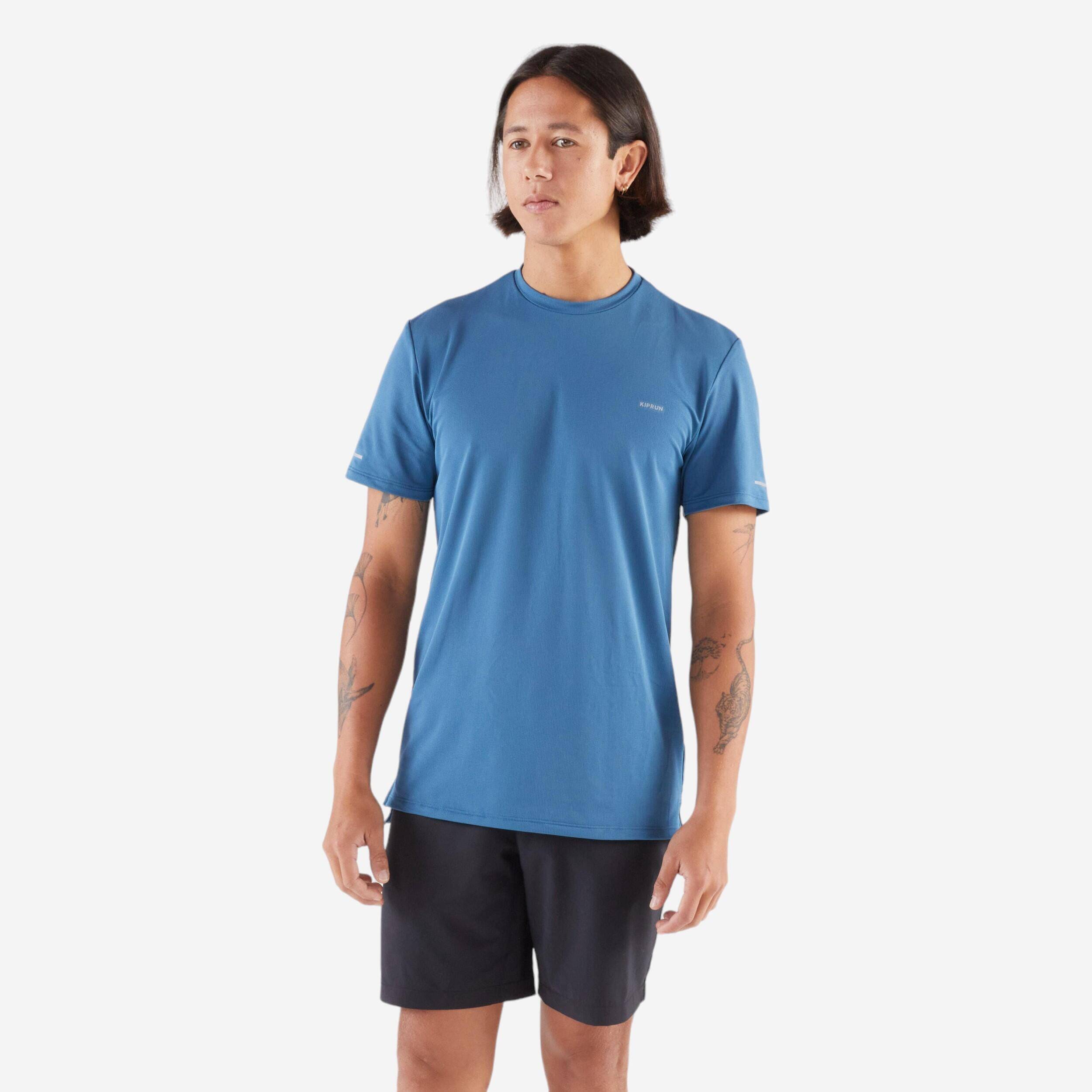 Men's Breathable Running T-Shirt Run 500- Blue -  1
