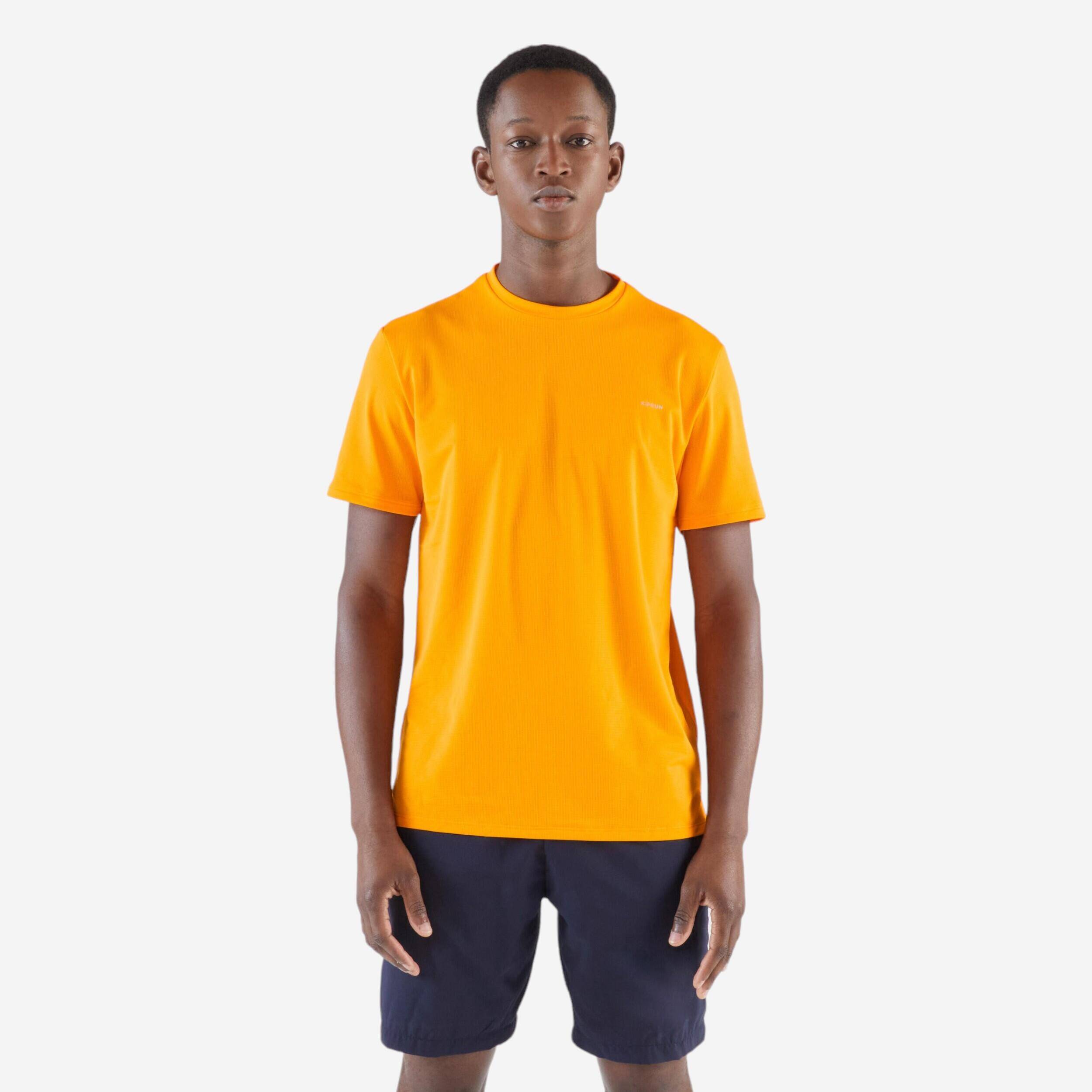 Men's Breathable Running T-Shirt Run 500 - Kumquat Orange