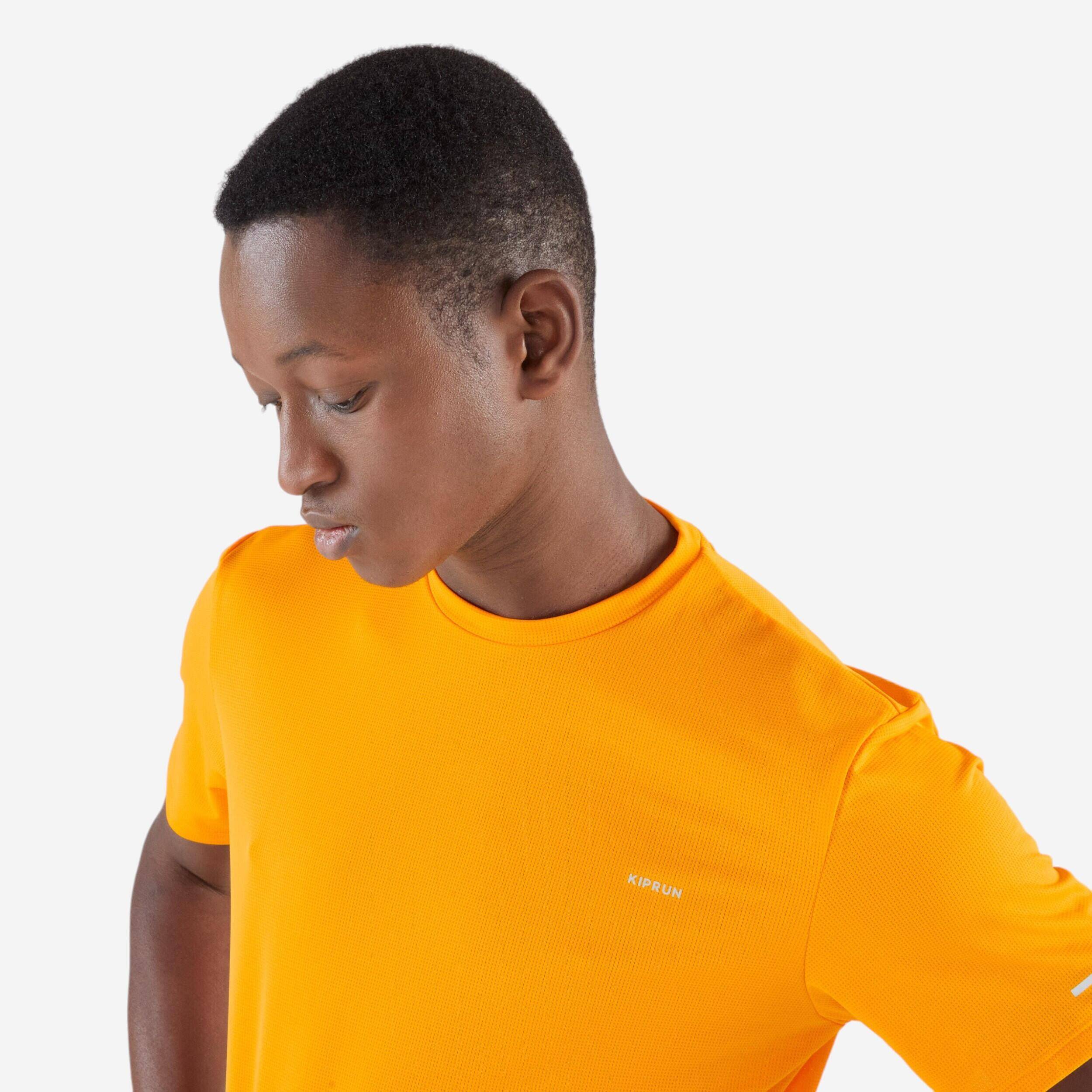 Men's Breathable Running T-Shirt Run 500 - Kumquat Orange -  5