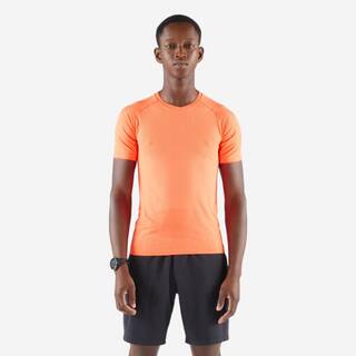 Men's Running Comfort Slim T-Shirt Run 500- Tomato Red