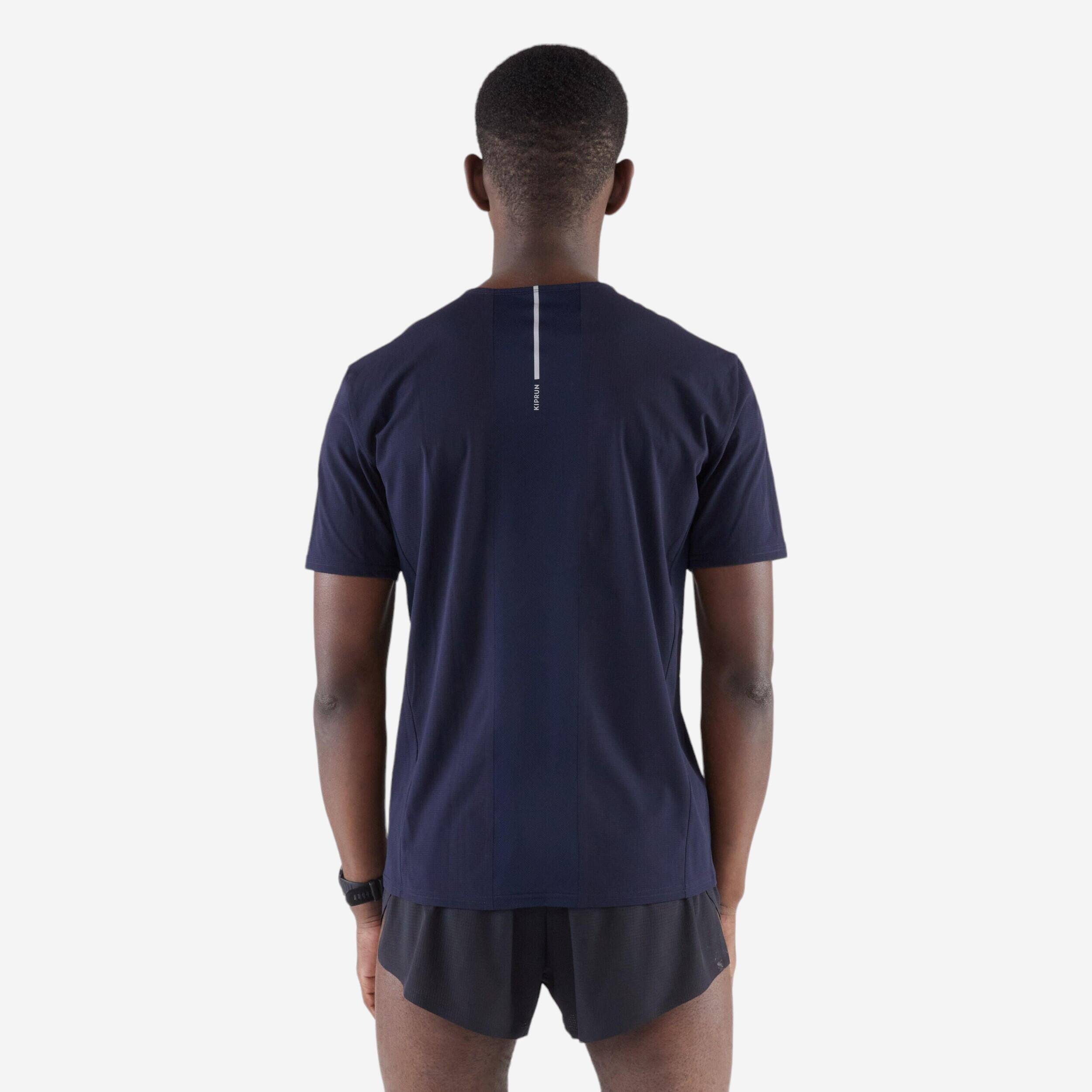 Men's Run T-Shirt Cotton 500 Essentials- Blue -  3
