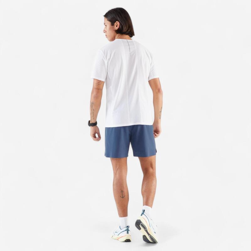 Short de running Homme - KIPRUN Run 500 Confort bleu abysse