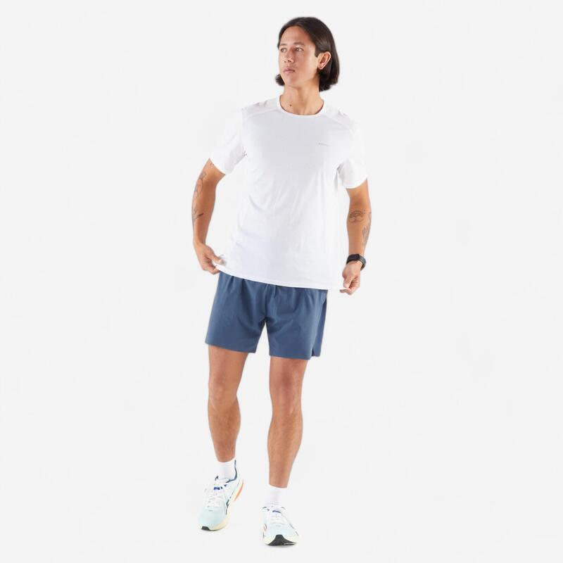 Short de running Homme - KIPRUN Run 500 Confort bleu abysse