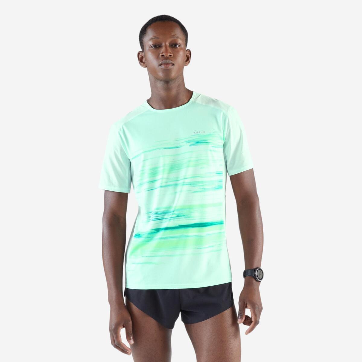 T-shirt de running respirant Homme - KIPRUN Vert