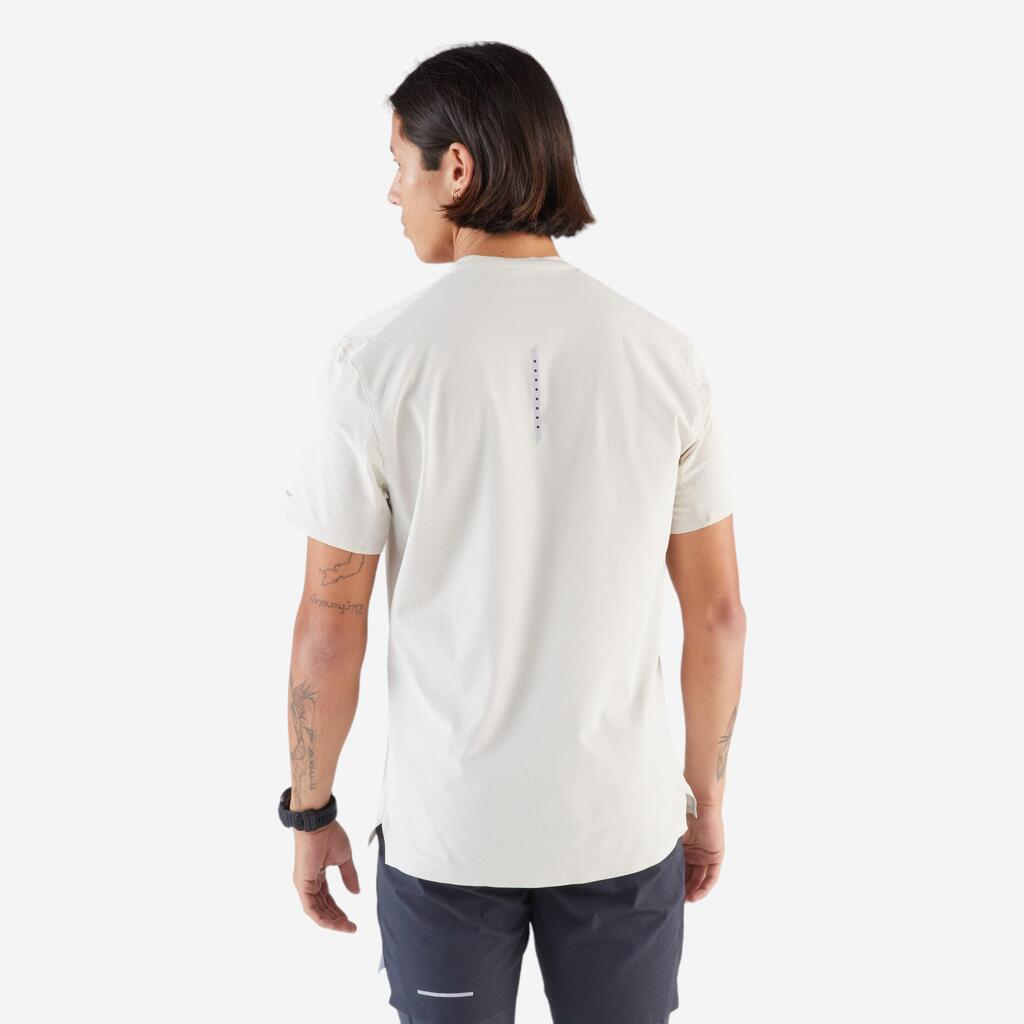 Ανδ. T-shirt τρεξίματος μακρινών αποστάσεων KIPRUN Run 900 Ultra-Μπεζ με γραφικά
