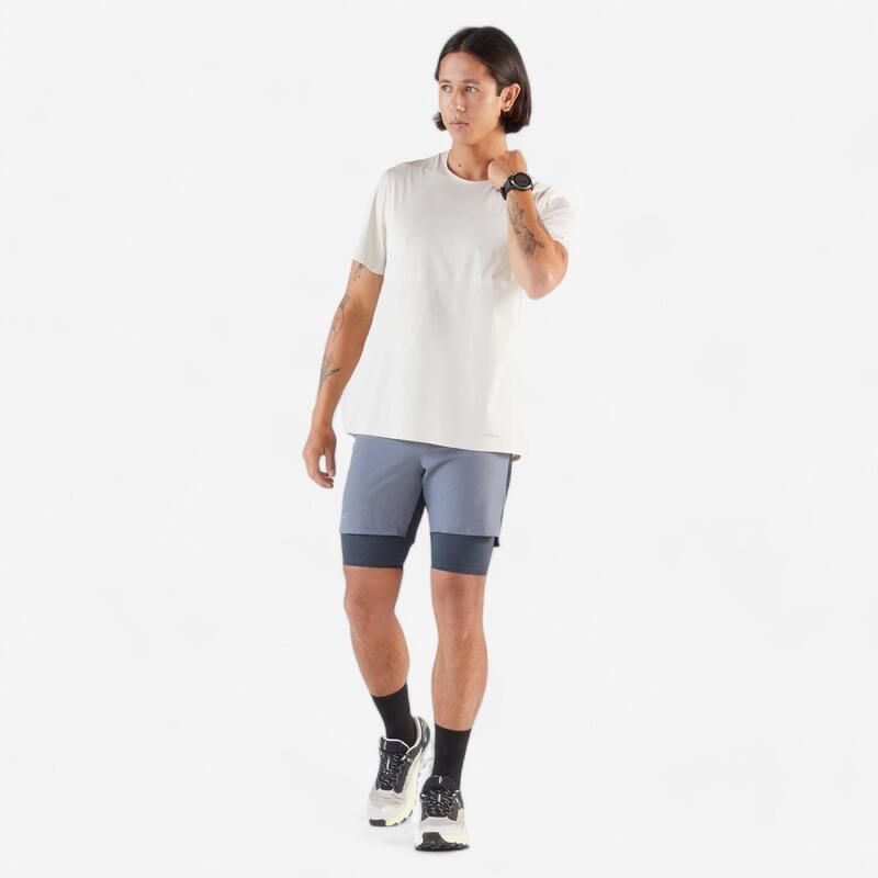 T-shirt de running longue distance homme - kiprun run 900 ultra Beige