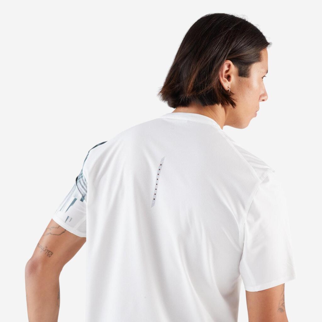 T-shirt de running longue distance homme - kiprun run 900 ultra Beige graphique
