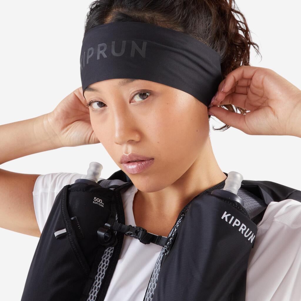 Bandeau running V2 Homme Femme - KIPRUN noir