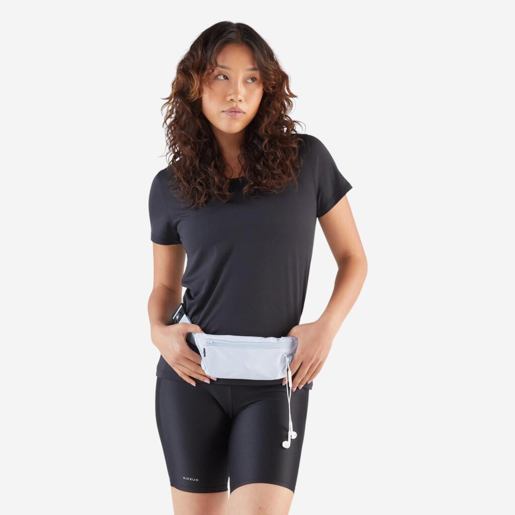 Ceinture de running smartphone homme femme -kiprun basique 2 gris